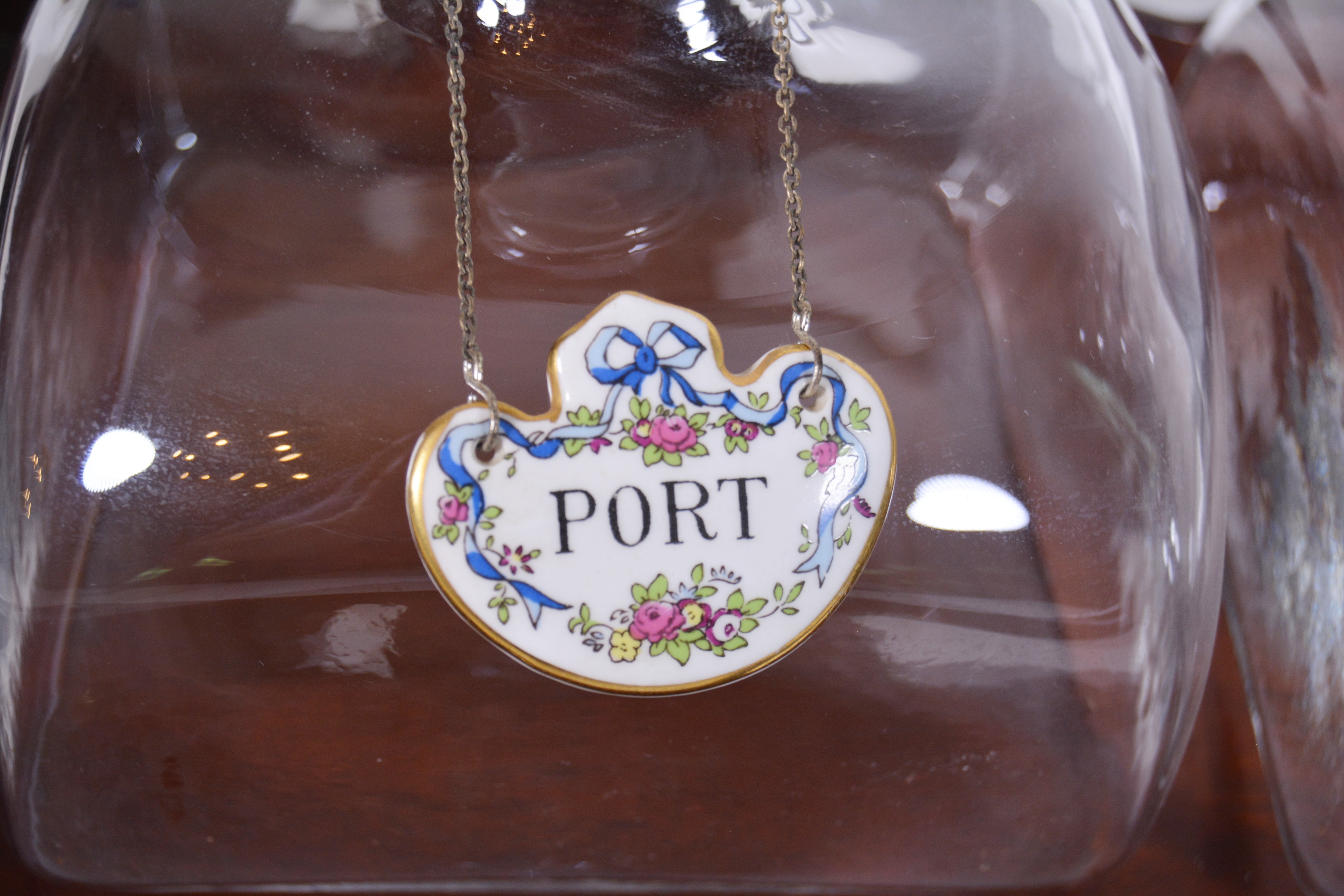 Colonial Williamsburg Reproduction Royal Leerdam Decanters and Wooden Tray