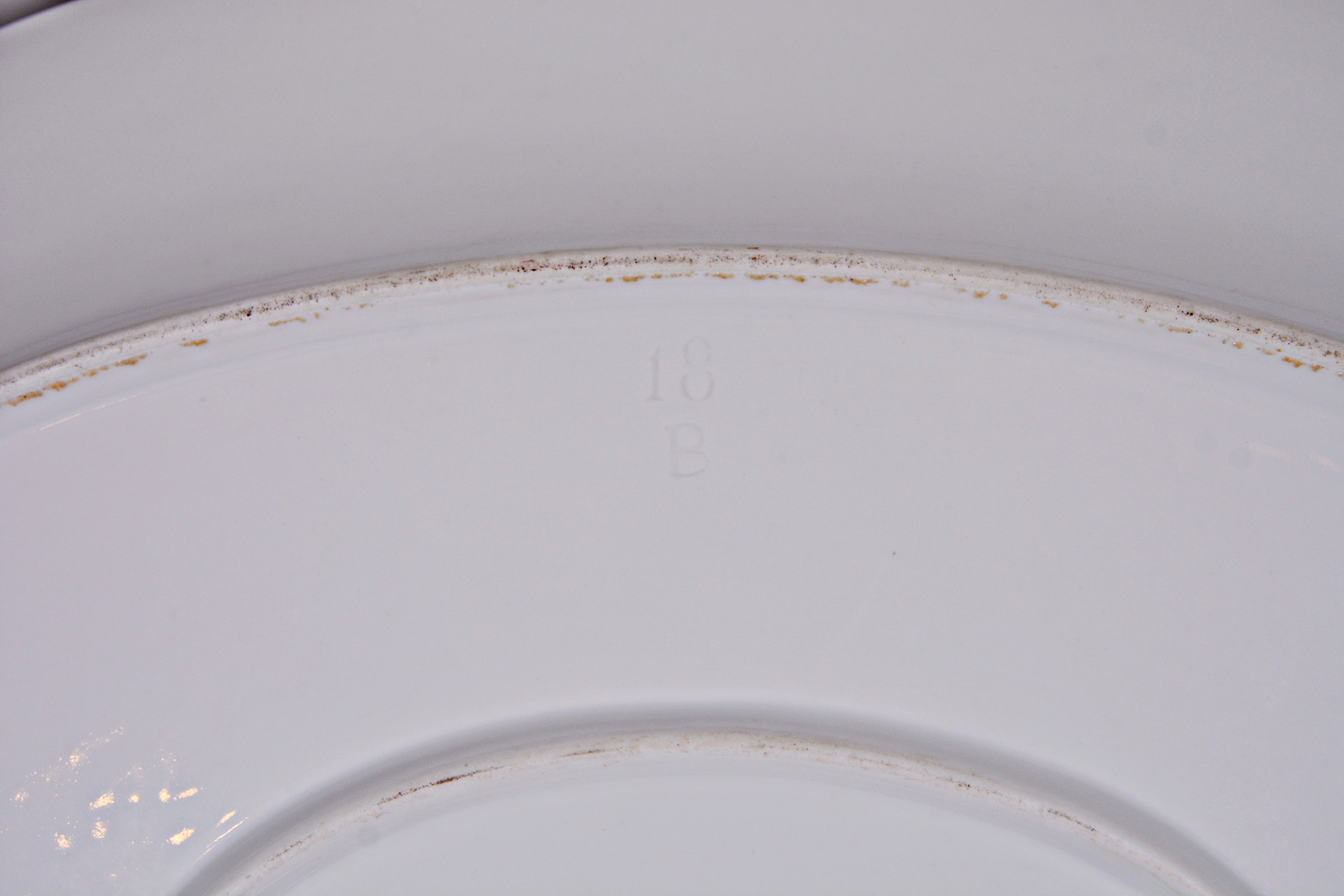 Adams "Tea Leaf Copper" Ironstone Vegetable Bowl and Other Ironstone Platter