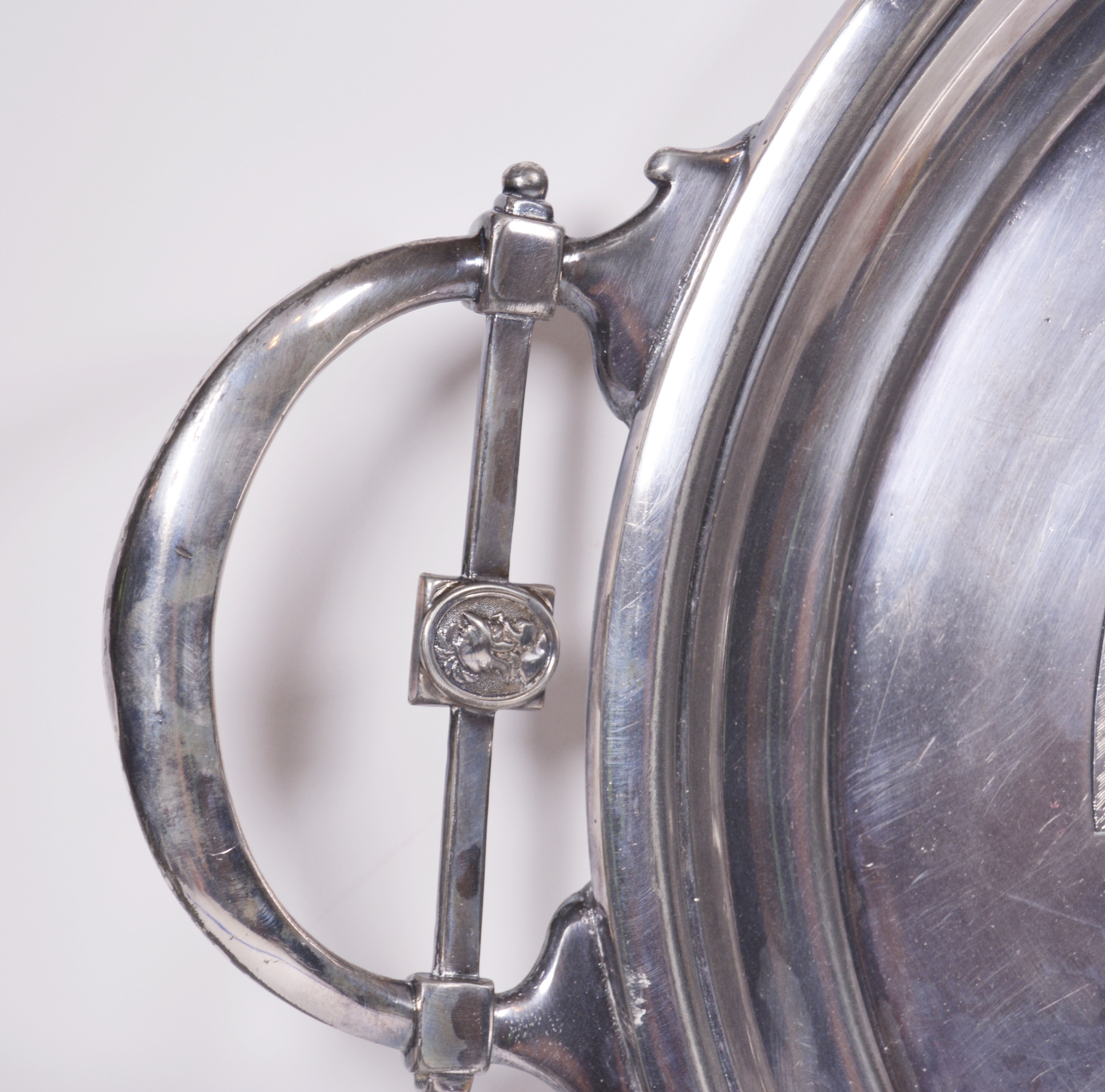 Antique Reed & Barton Silver Plate Neoclassical Design Serving Tray