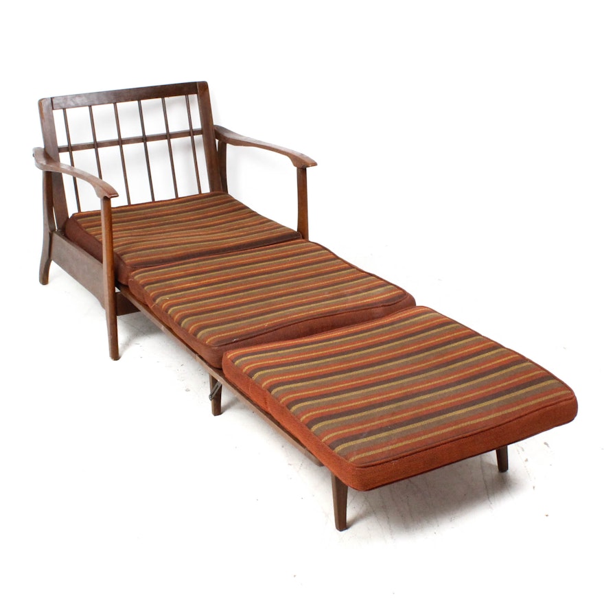 Danish Modern Convertible Teak Lounge Chair