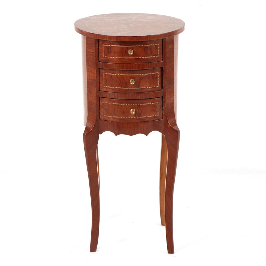 Veneered Louis XV Style Circular Side Table