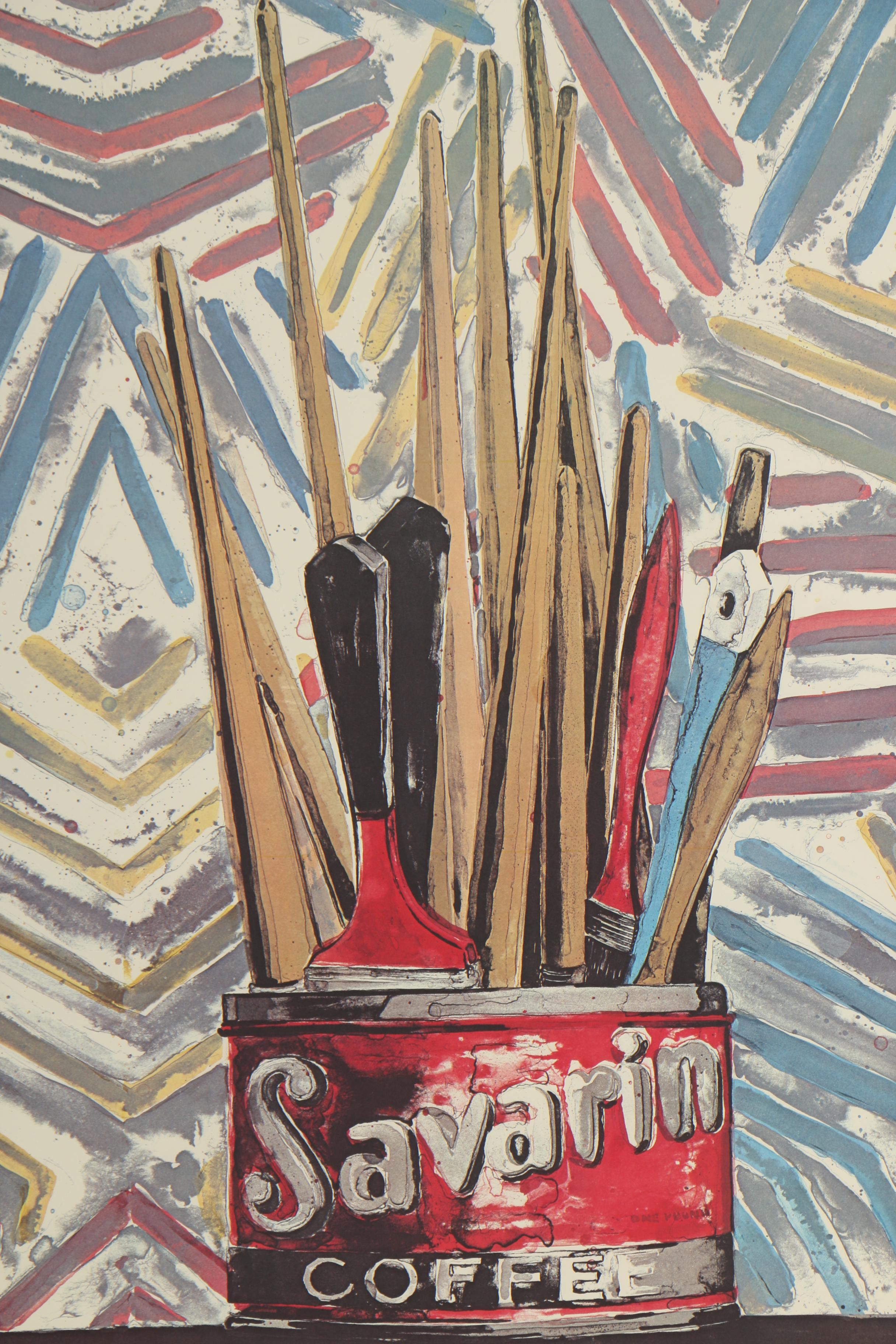 1977-78 Whitney Museum Exhibition Poster after Jasper Johns "Savarin"