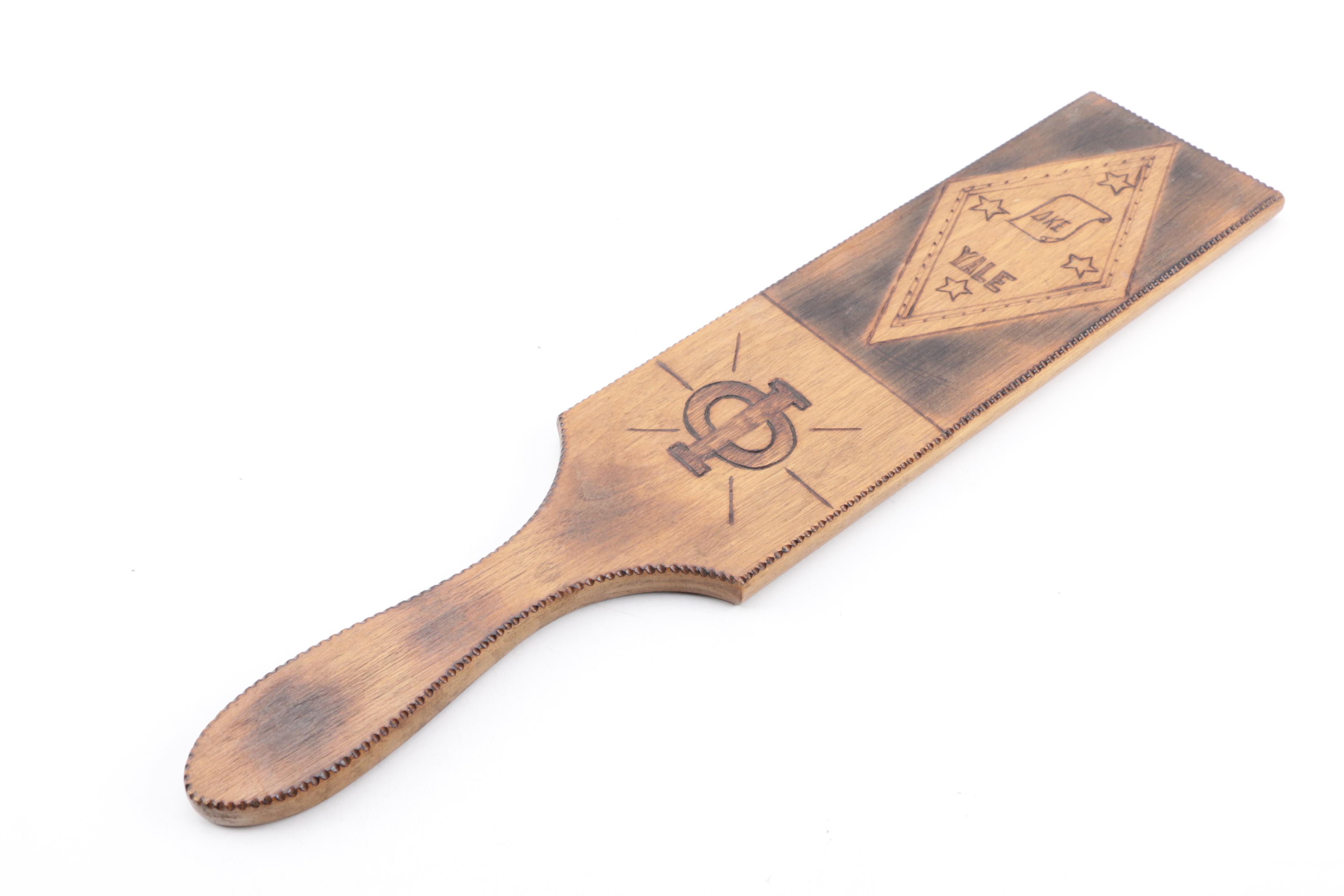 Brass Binoculars, Wooden Cricket Paddle, Level and Parallel Rulers