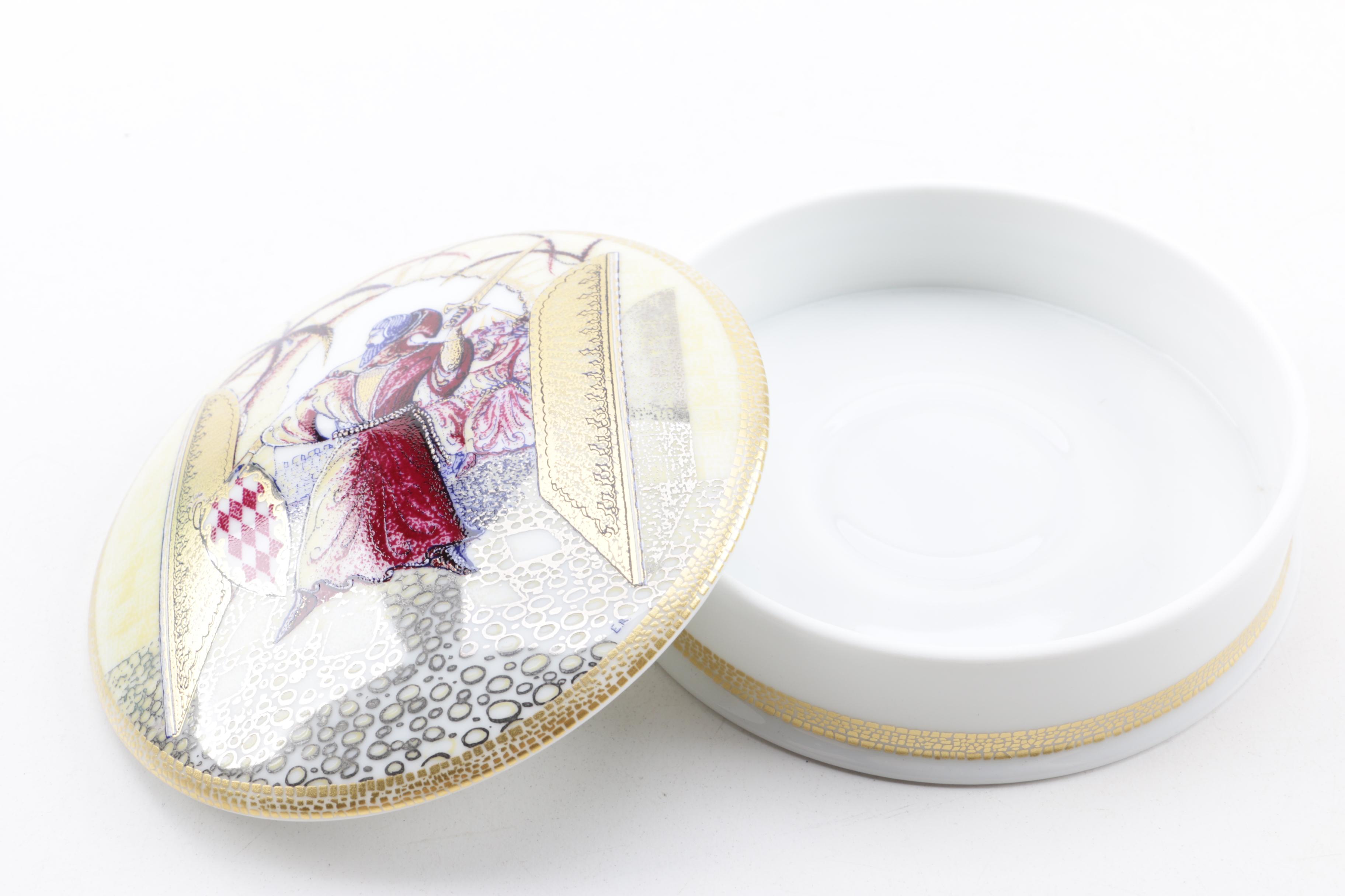 De Monaco Limited Edition "Grimaldi" Porcelain Trinket Box by Erich Rozenwicz