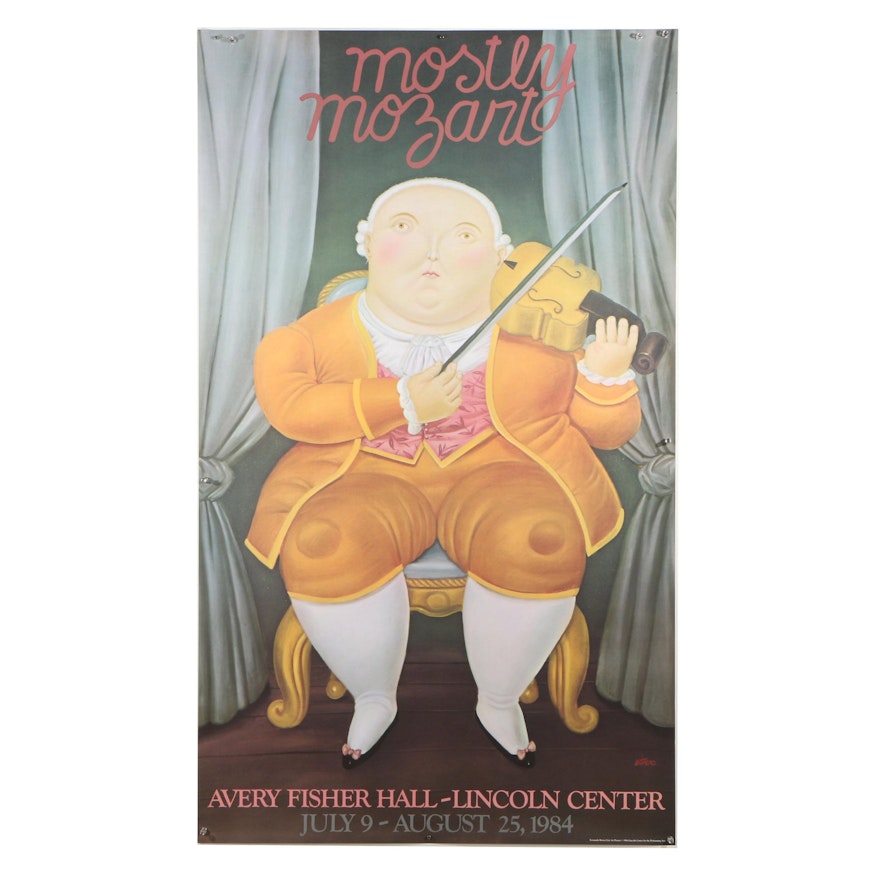 Exhibition Poster after Fernando Botero "Mostly Mozart"