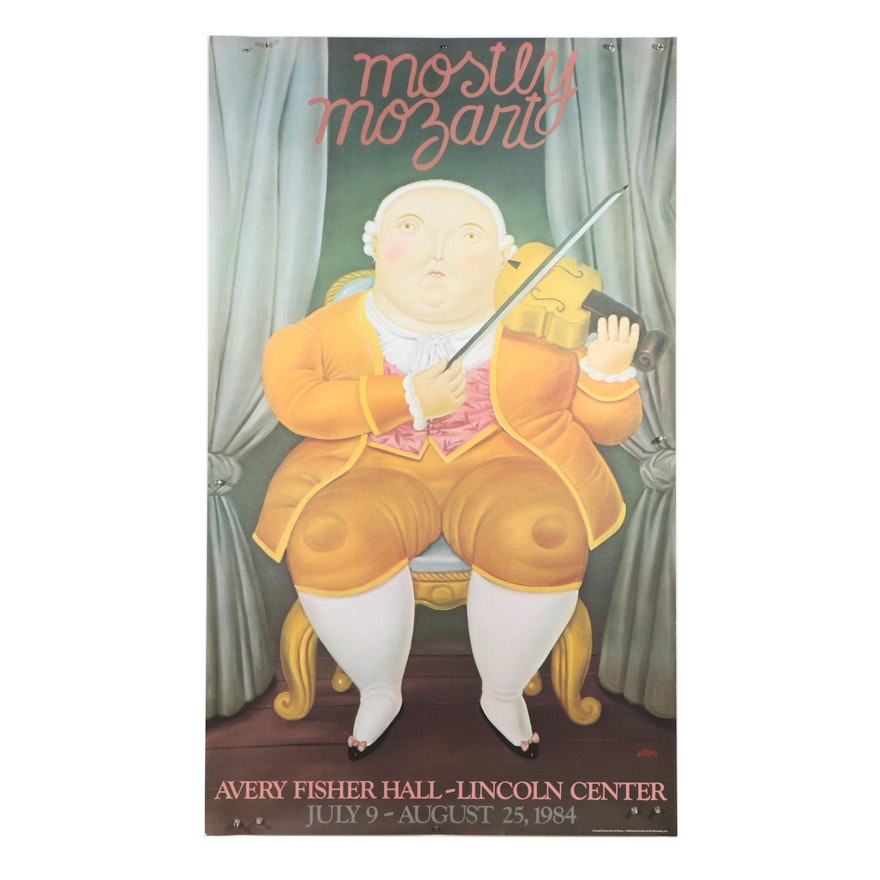 Exhibition Poster after Fernando Botero "Mostly Mozart"