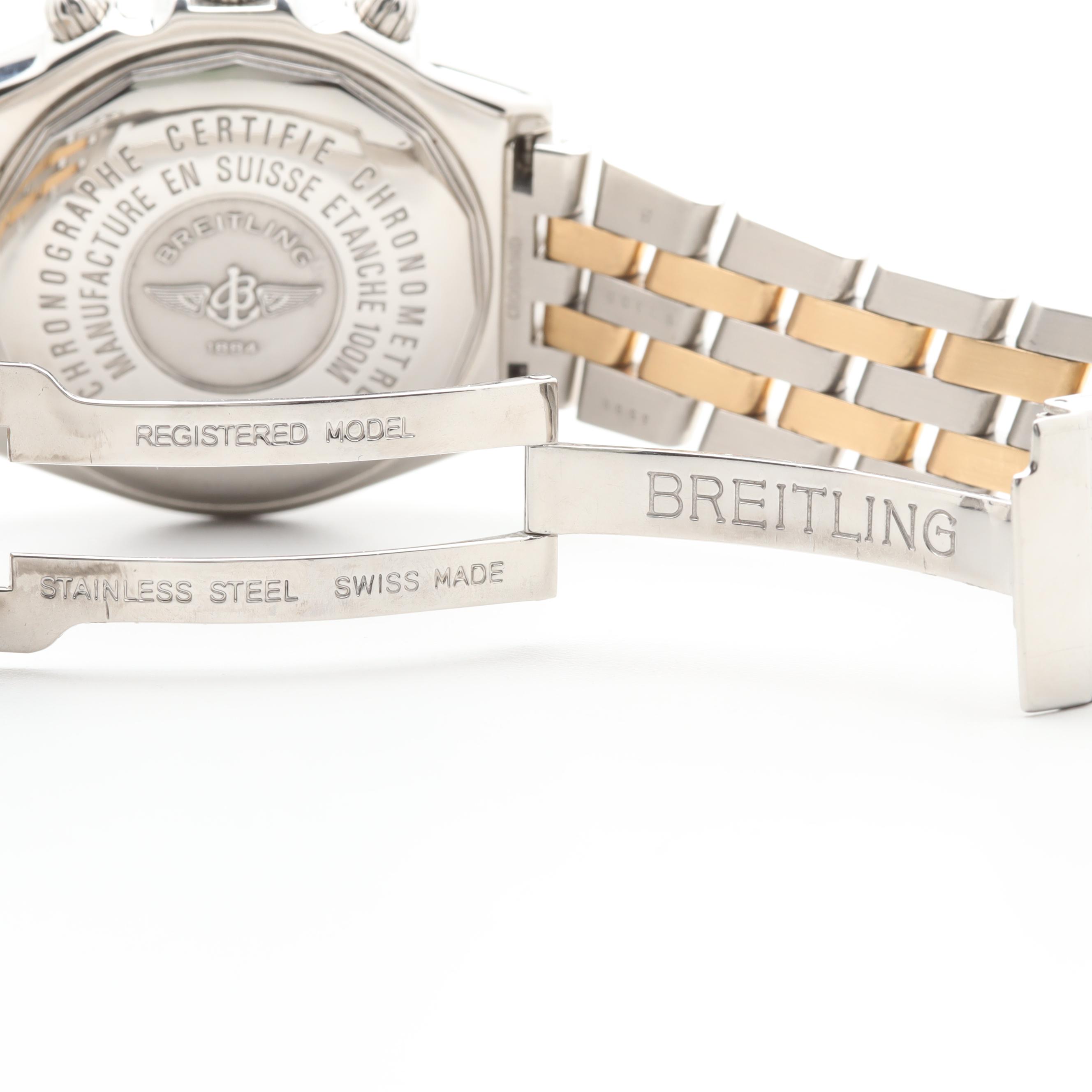 Breitling Crosswind Stainless Steel and 18K Yellow Gold Chronograph Watch