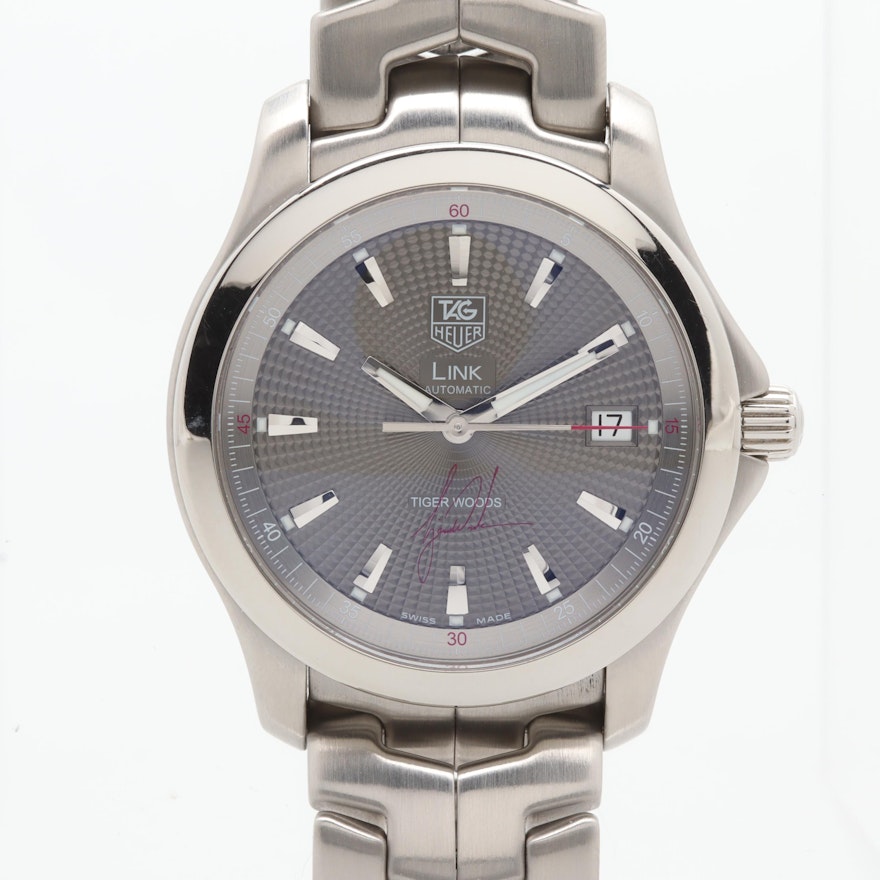 TAG Heuer Link Tiger Woods Limited Edition Stainless Steel Wristwatch