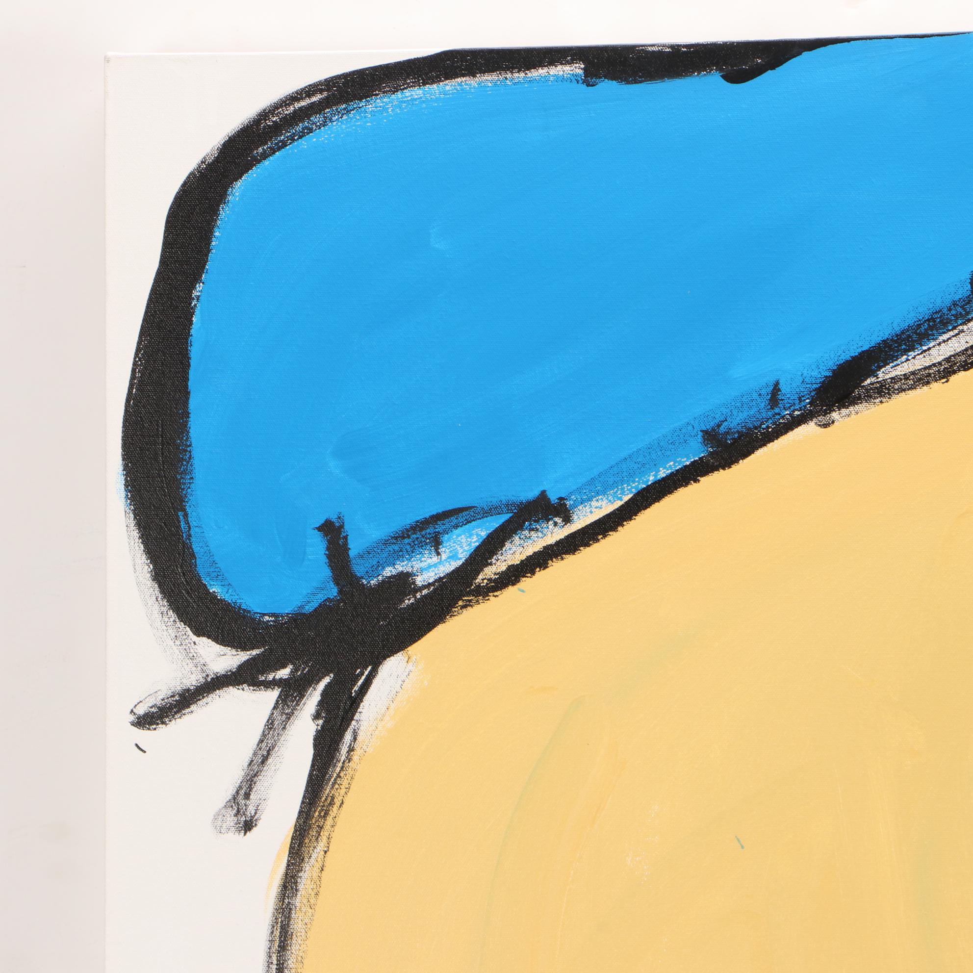 Robbie Kemper Abstract Acrylic Painting "4 Color Shapes"