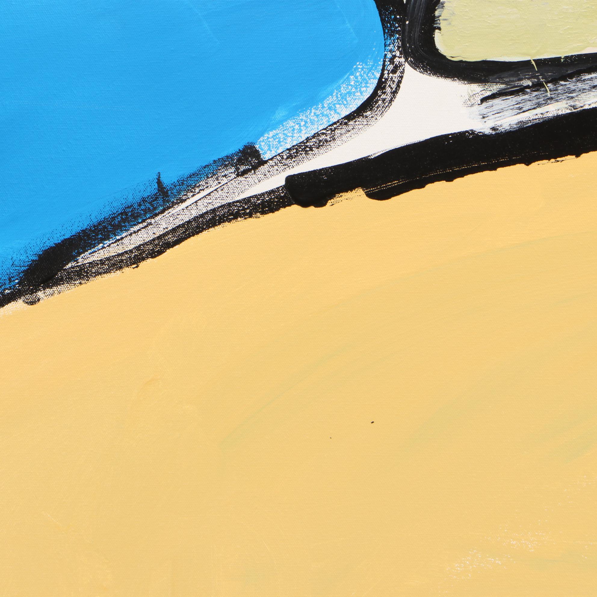 Robbie Kemper Abstract Acrylic Painting "4 Color Shapes"