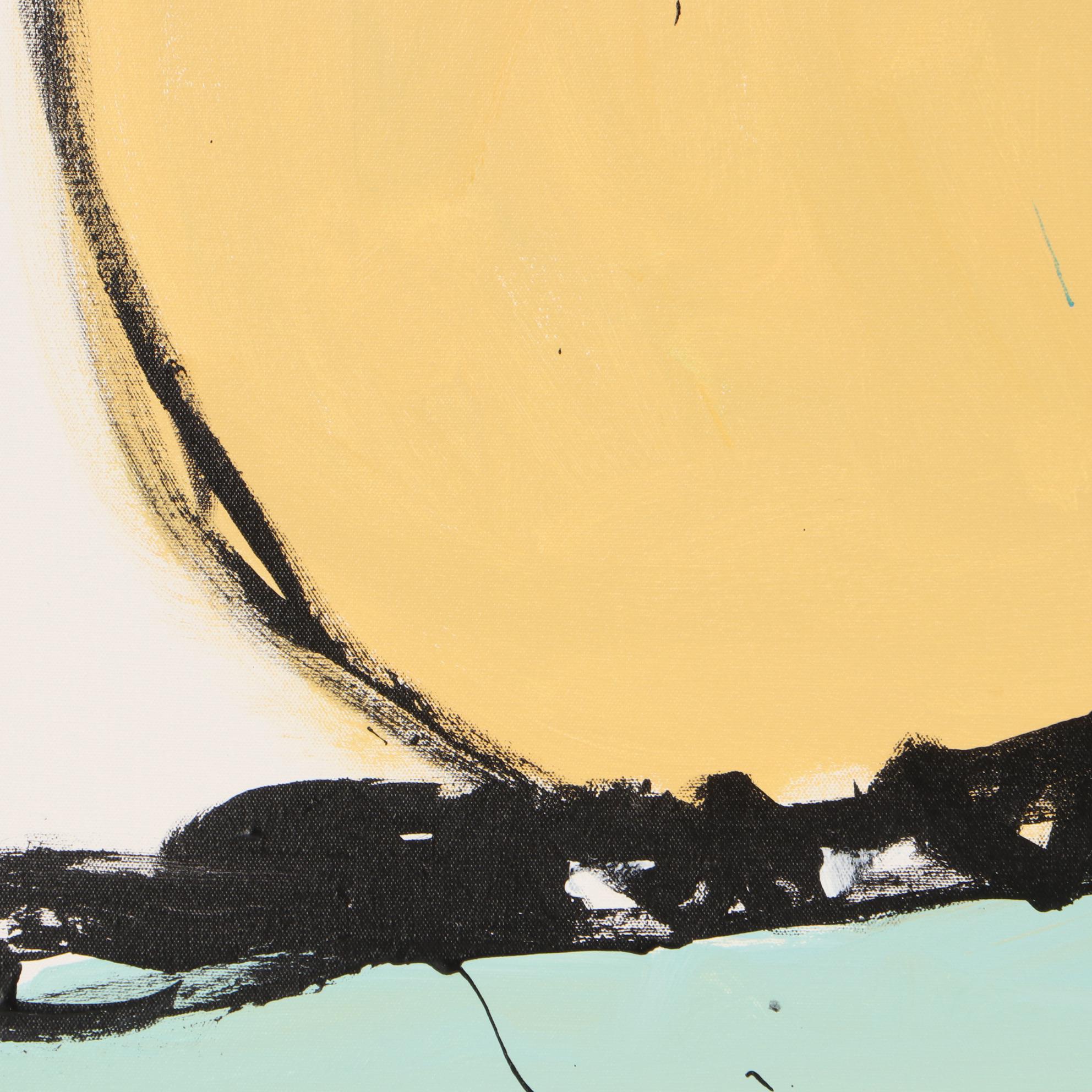 Robbie Kemper Abstract Acrylic Painting "4 Color Shapes"