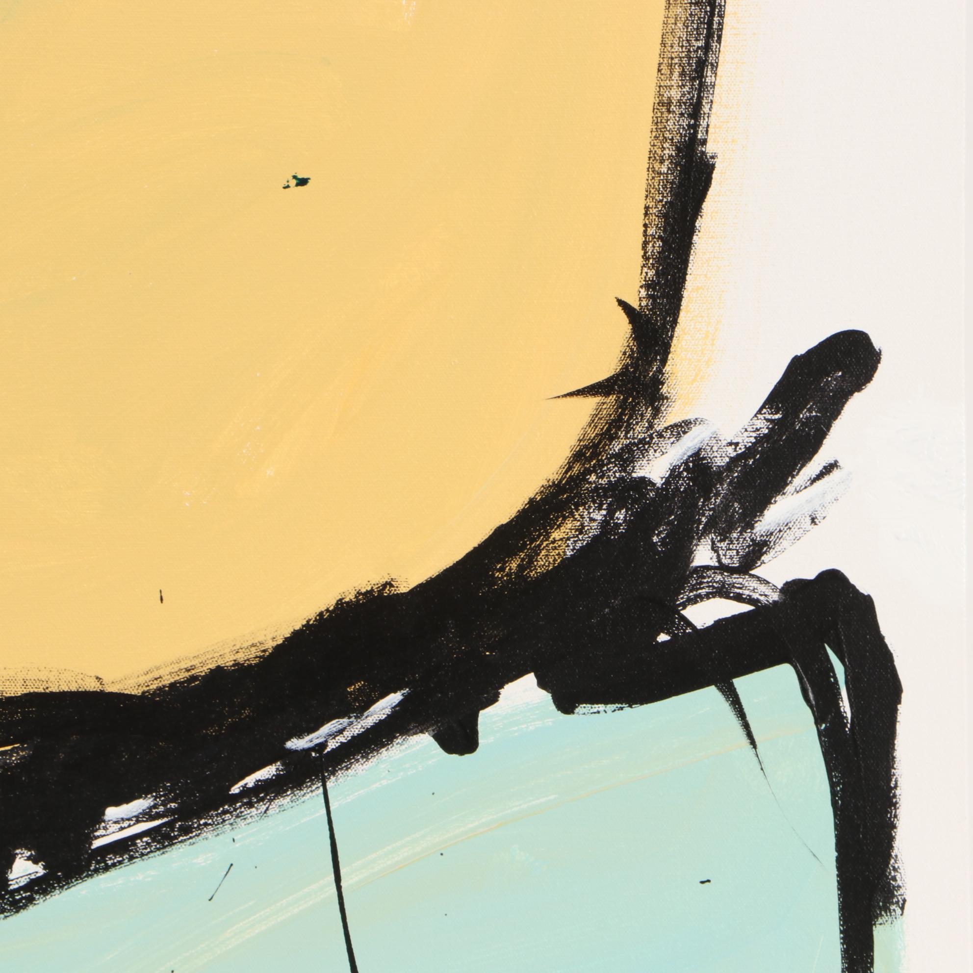 Robbie Kemper Abstract Acrylic Painting "4 Color Shapes"