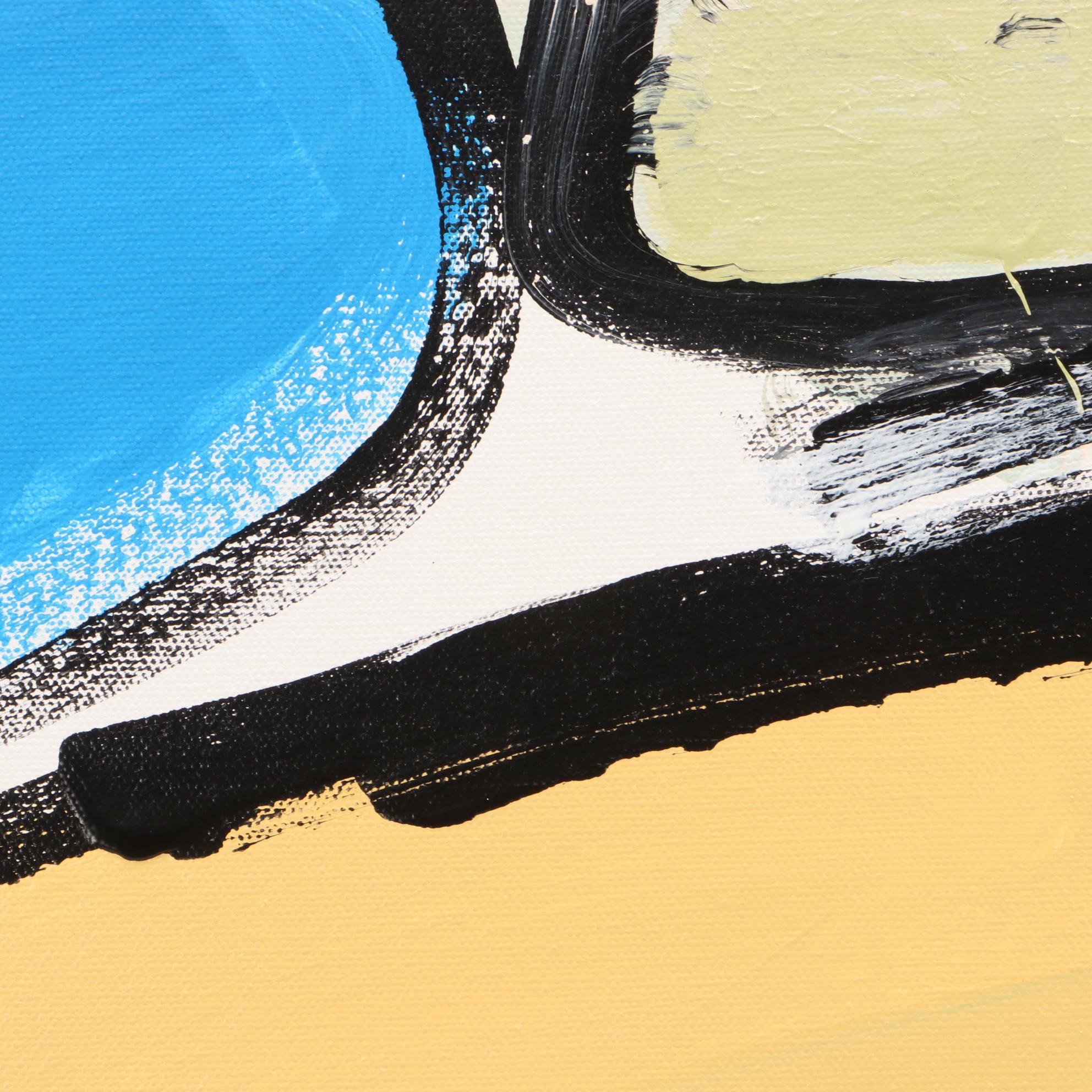 Robbie Kemper Abstract Acrylic Painting "4 Color Shapes"