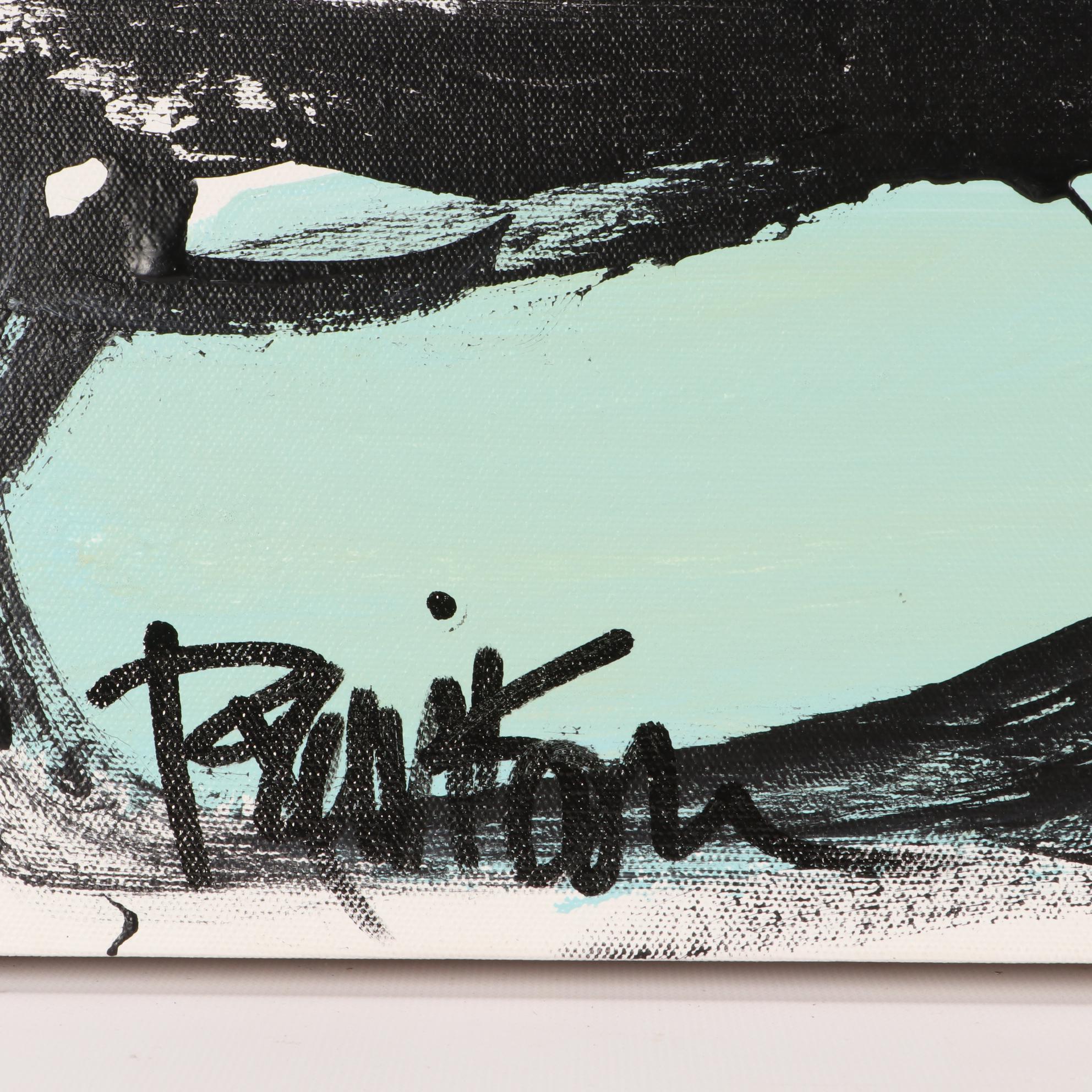 Robbie Kemper Abstract Acrylic Painting "4 Color Shapes"