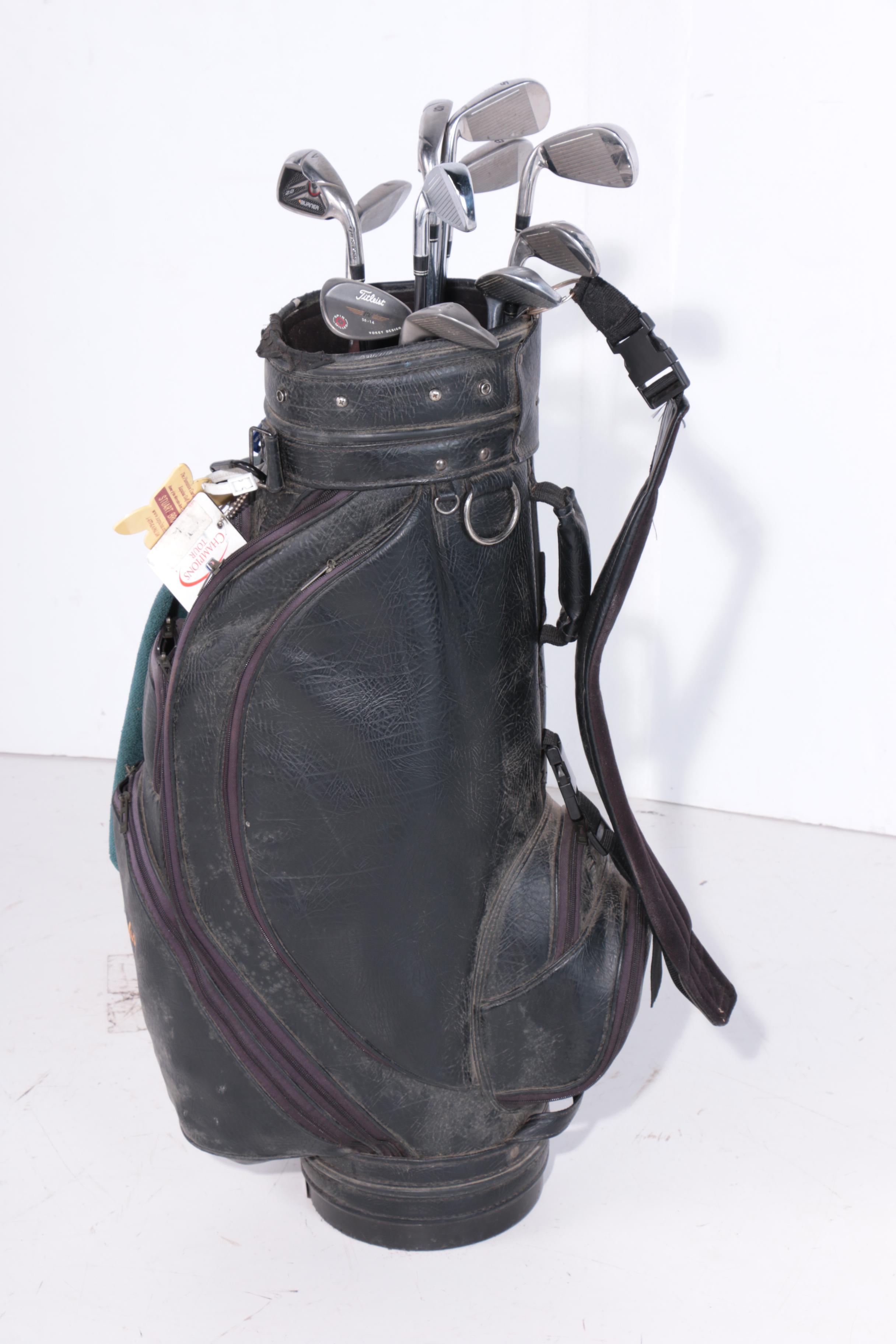Club Glove Golf Bag, Clubs and Umbrella