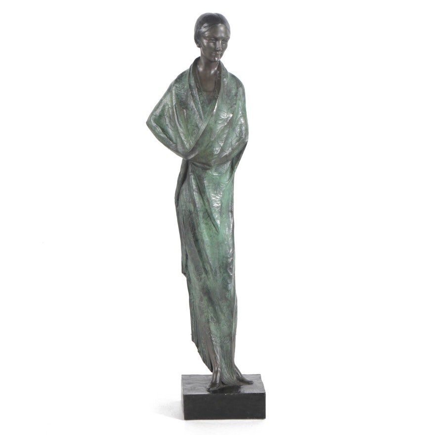 Santiago Rodríguez Bonome Artist's Proof Bronze Sculpture of Woman