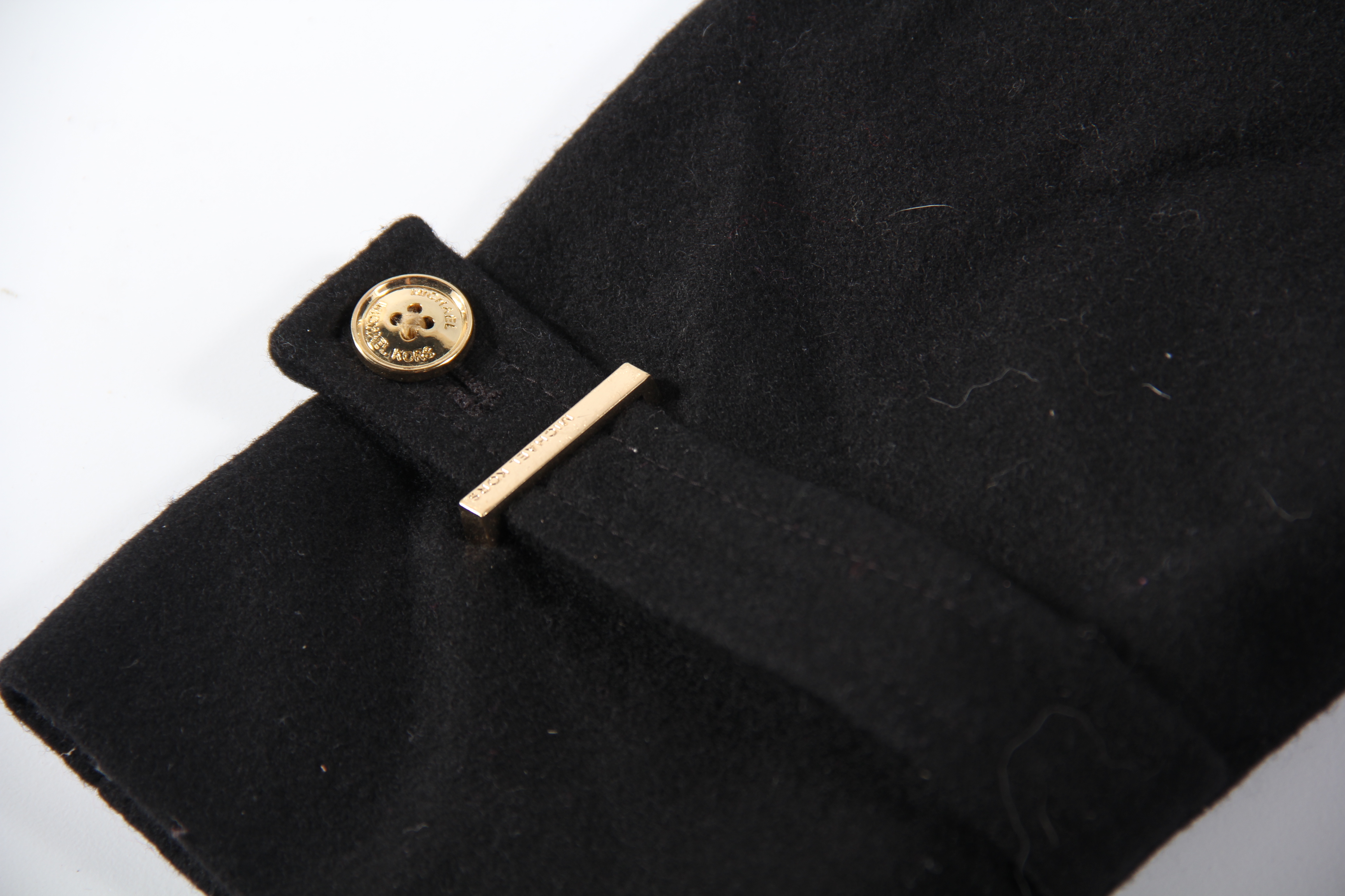 Women's MICHAEL Michael Kors Black Wool Blend Coat