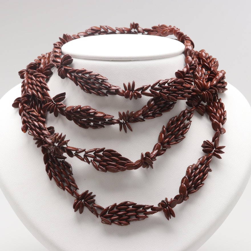 Continuous Plastic Beaded Necklace