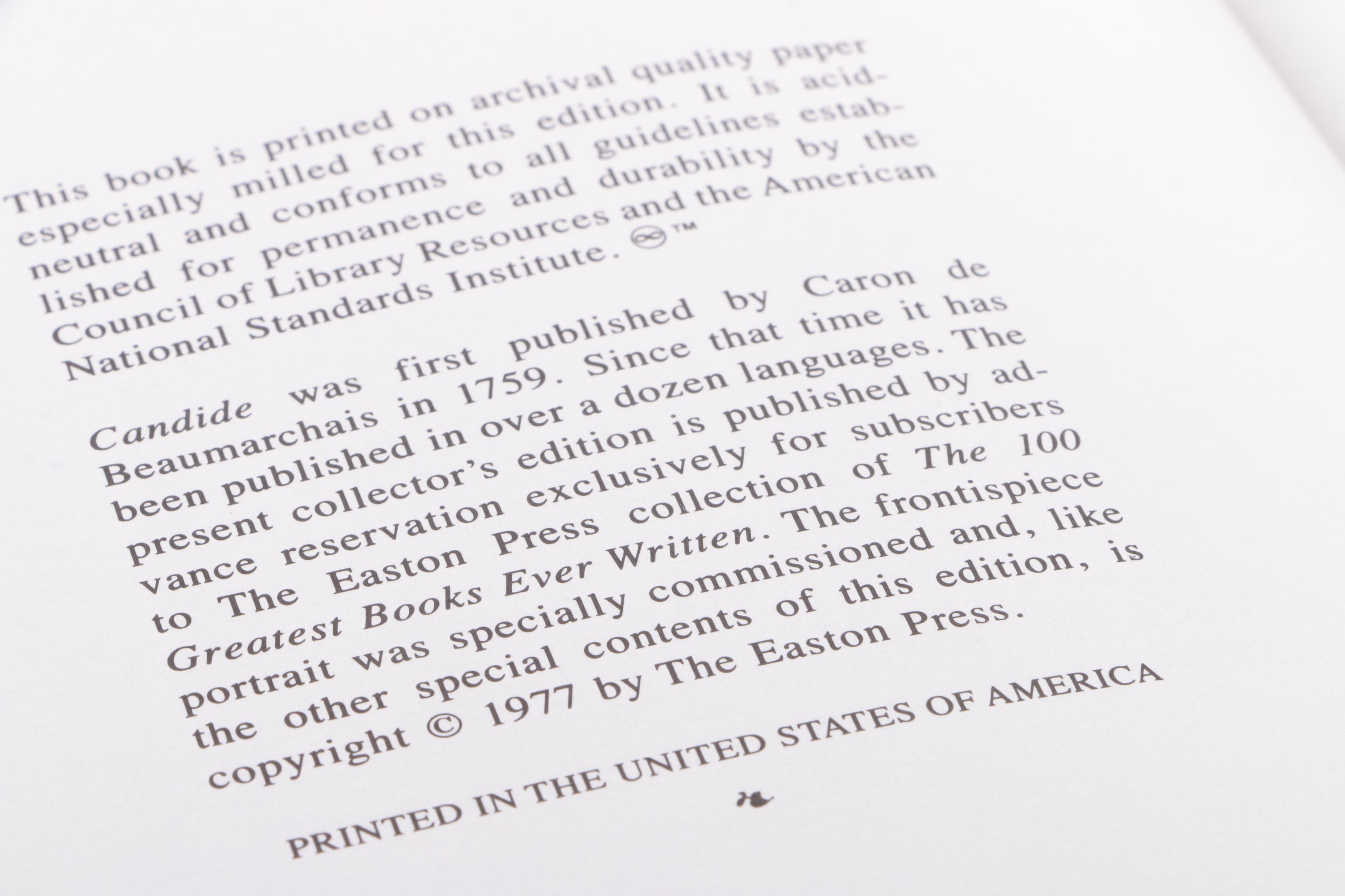 Easton Press Editions of Dramas and Fiction including Sophocles and Molière