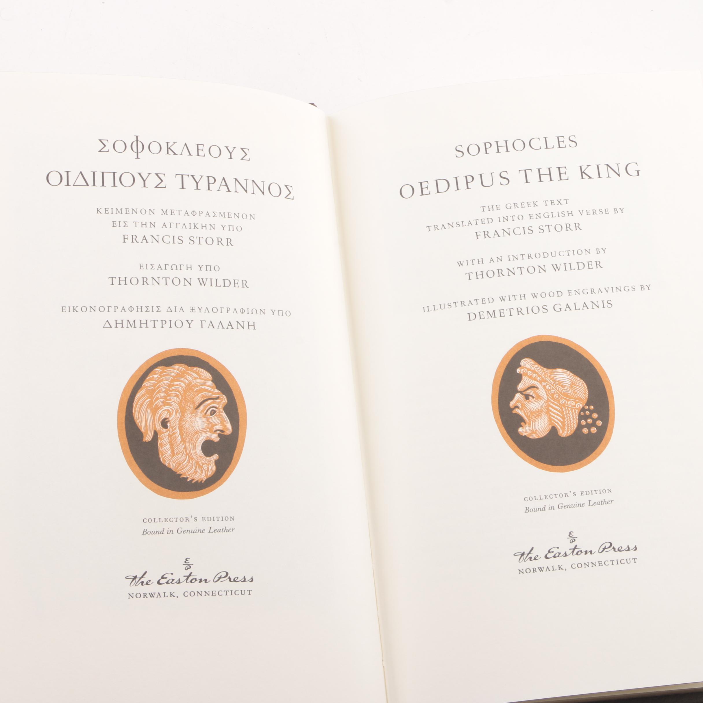 Easton Press Editions of Dramas and Fiction including Sophocles and Molière