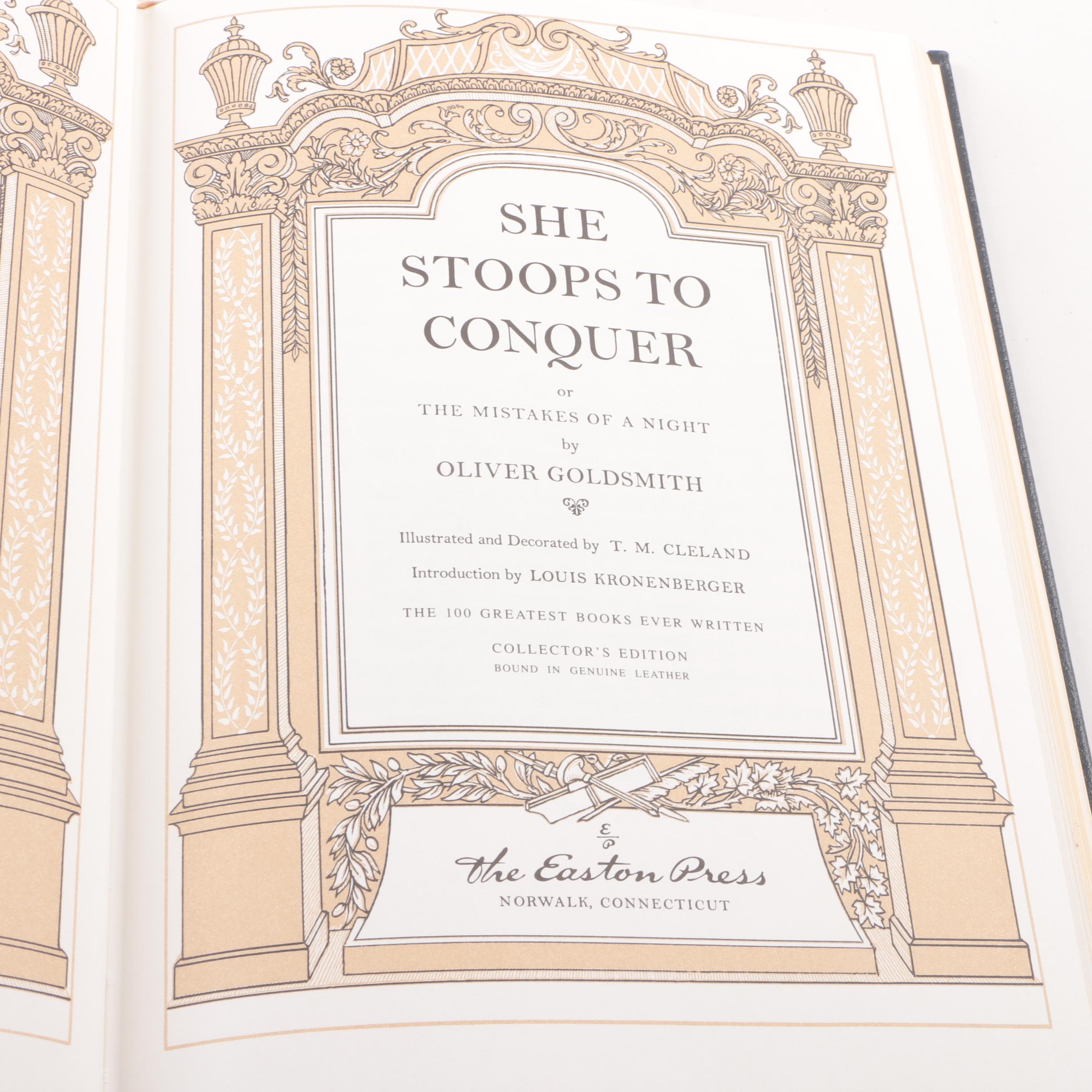 Easton Press Editions of Dramas and Fiction including Sophocles and Molière