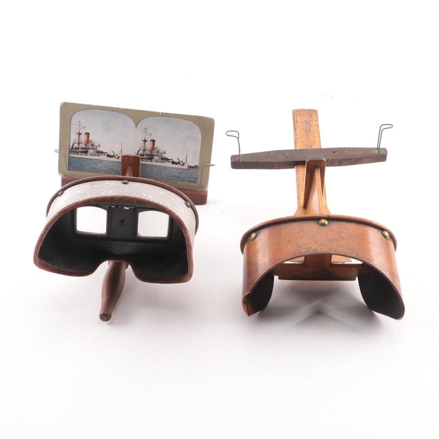 Stereoscopes with U.S. Monitor Puritan Slide