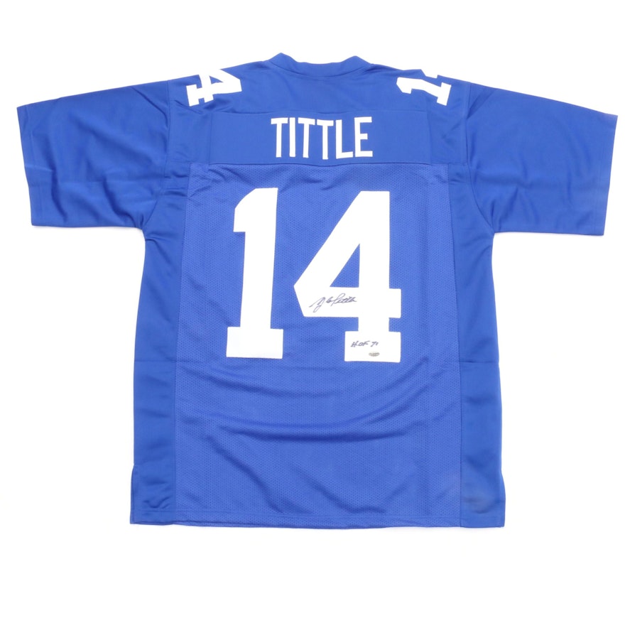 Y.A. Tittle Signed Jersey  COA