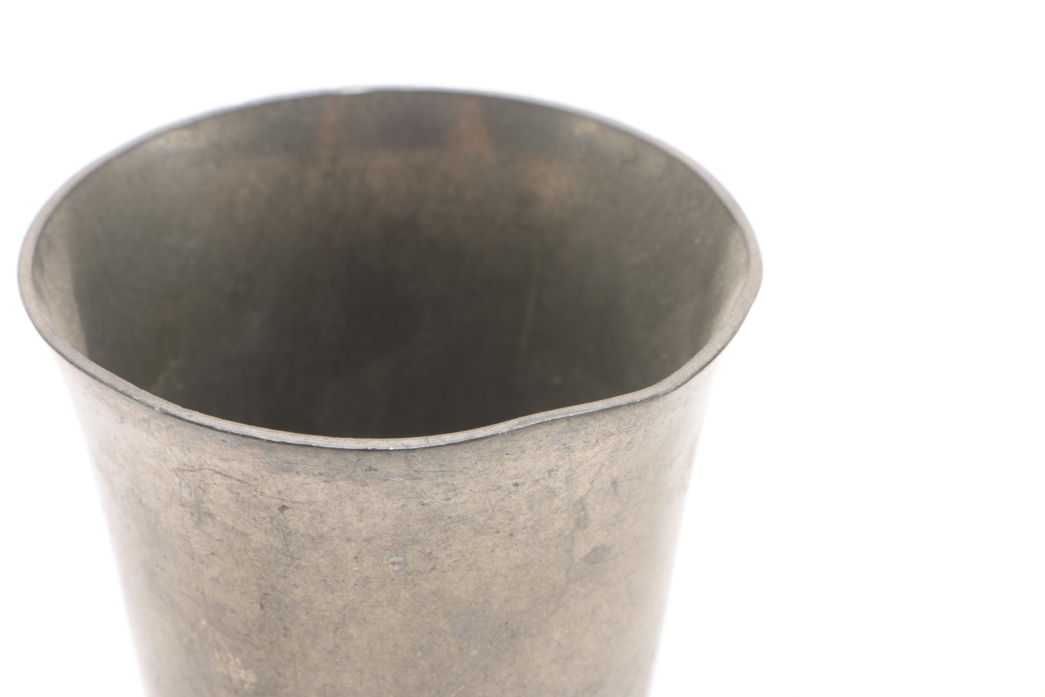 Sheffield English Pewter Goblets with Hanle & Debler Footed Cups