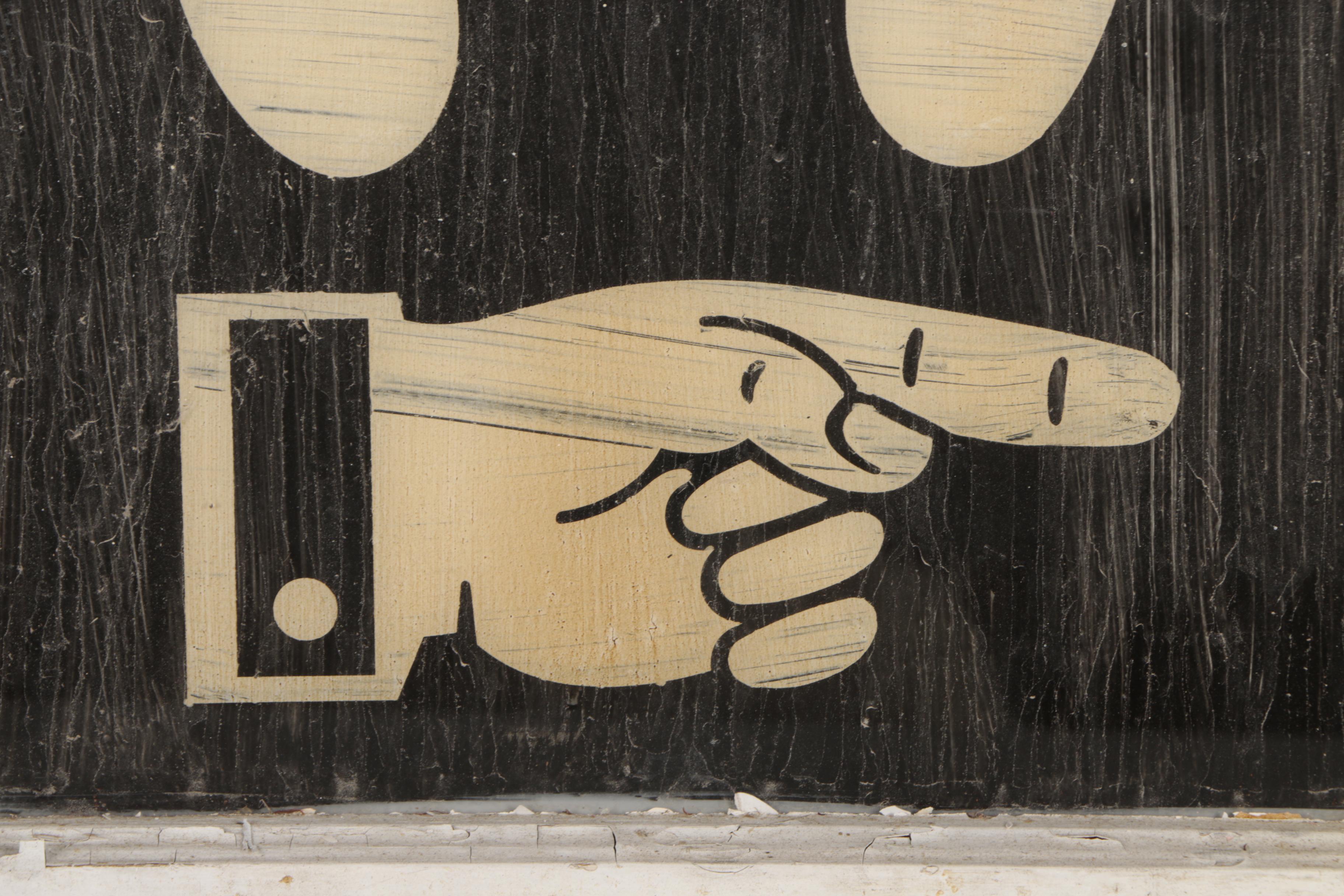 Acrylic Stencil Painting on a Glass Window