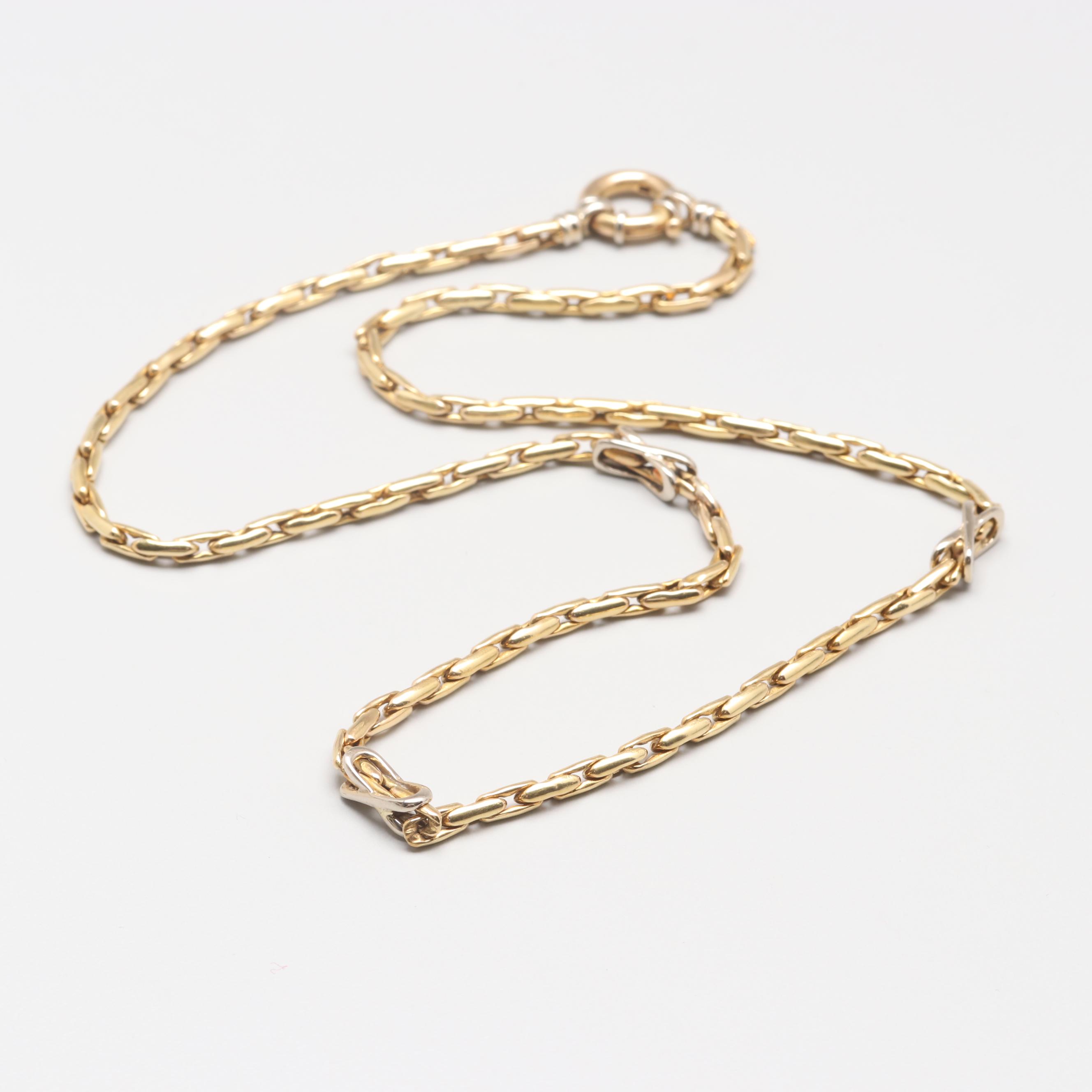 Vaschieri 18K Yellow Gold Custom Link Chain Necklace