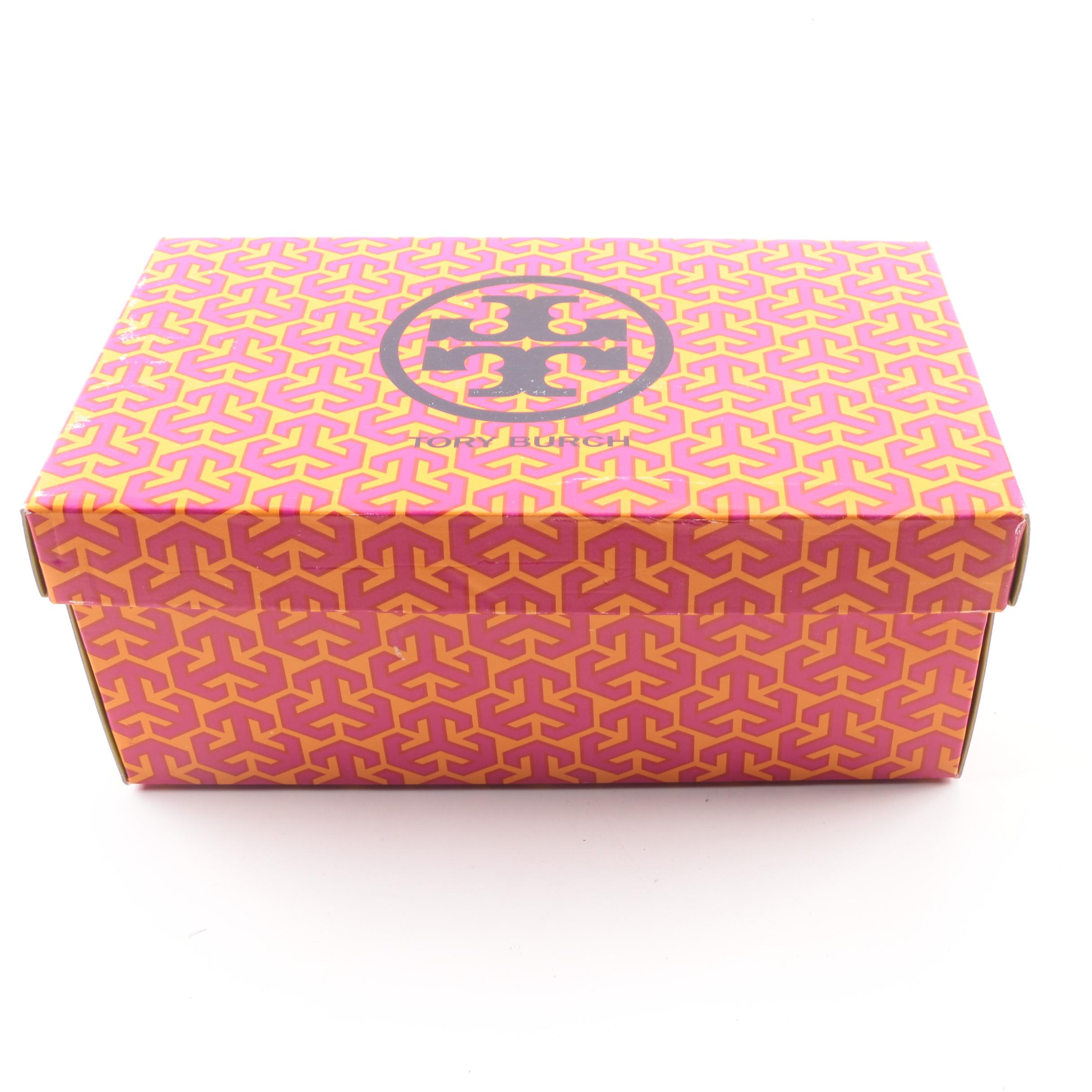 Tory Burch Judith Red Canvas Espadrille Wedges