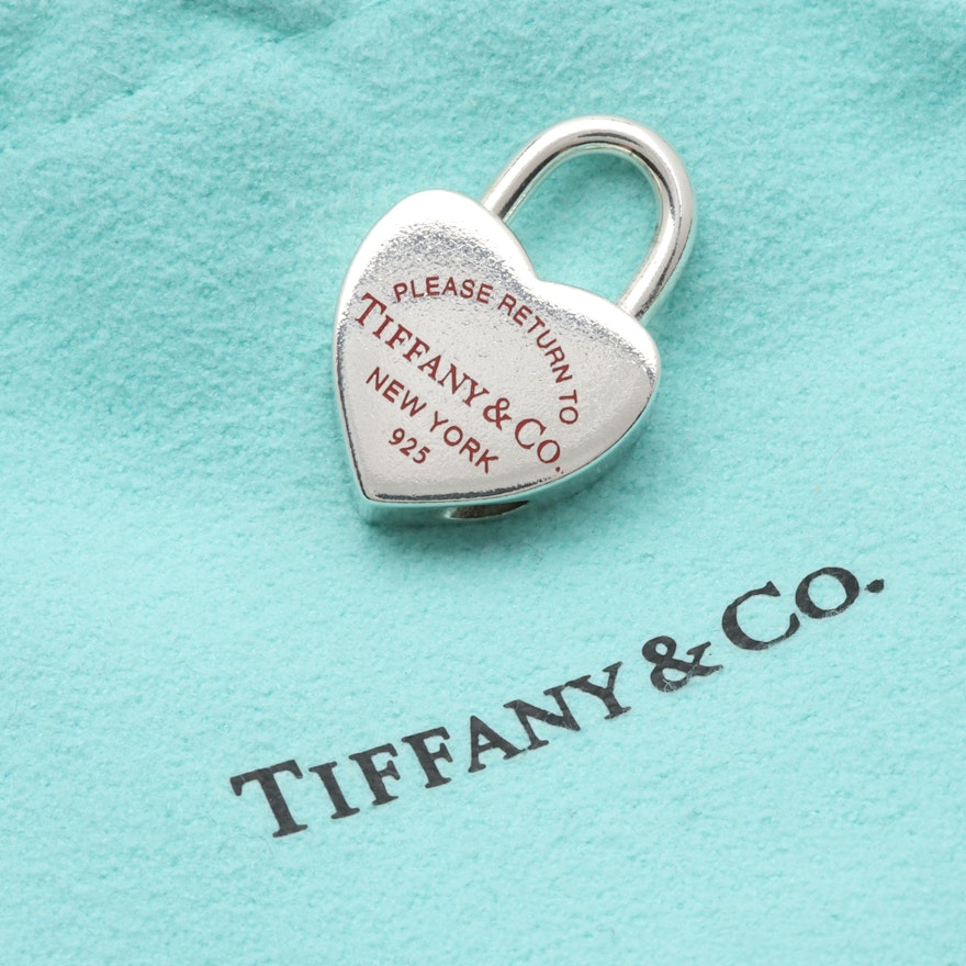 Tiffany & Co. Sterling Silver Locking Heart Charm "Return to Tiffany" Collection