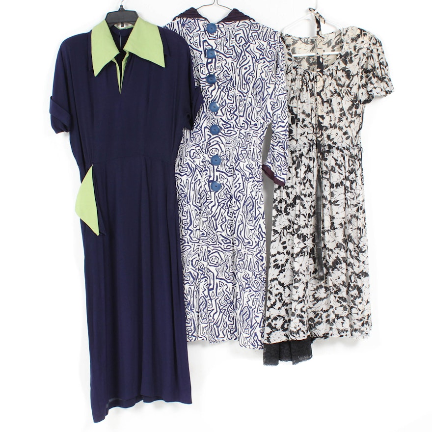 Women's Vintage Day Dresses Featuring Cirilo