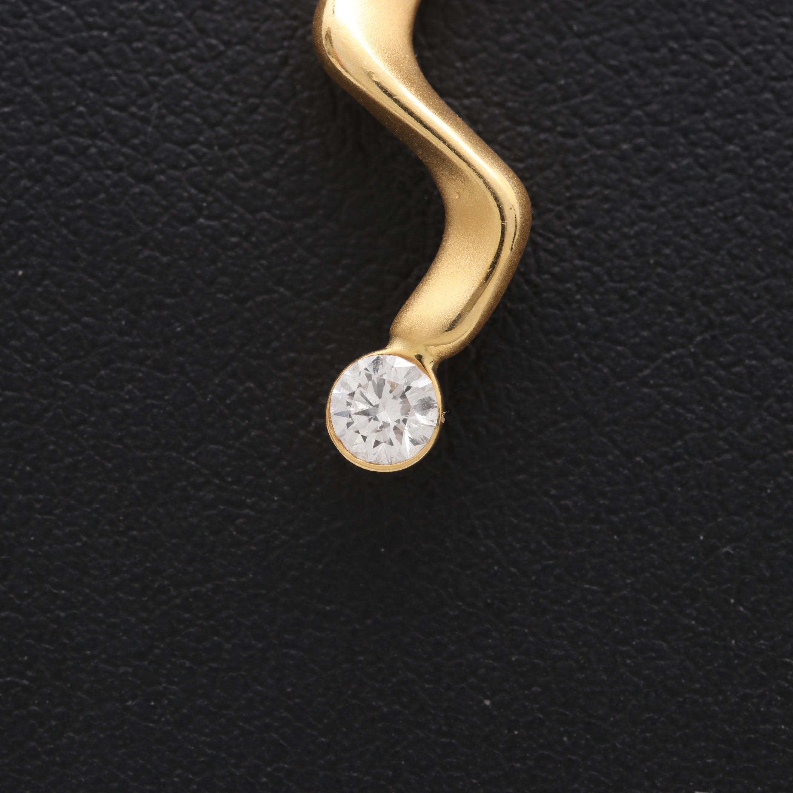 18K Yellow Gold Diamond Necklace
