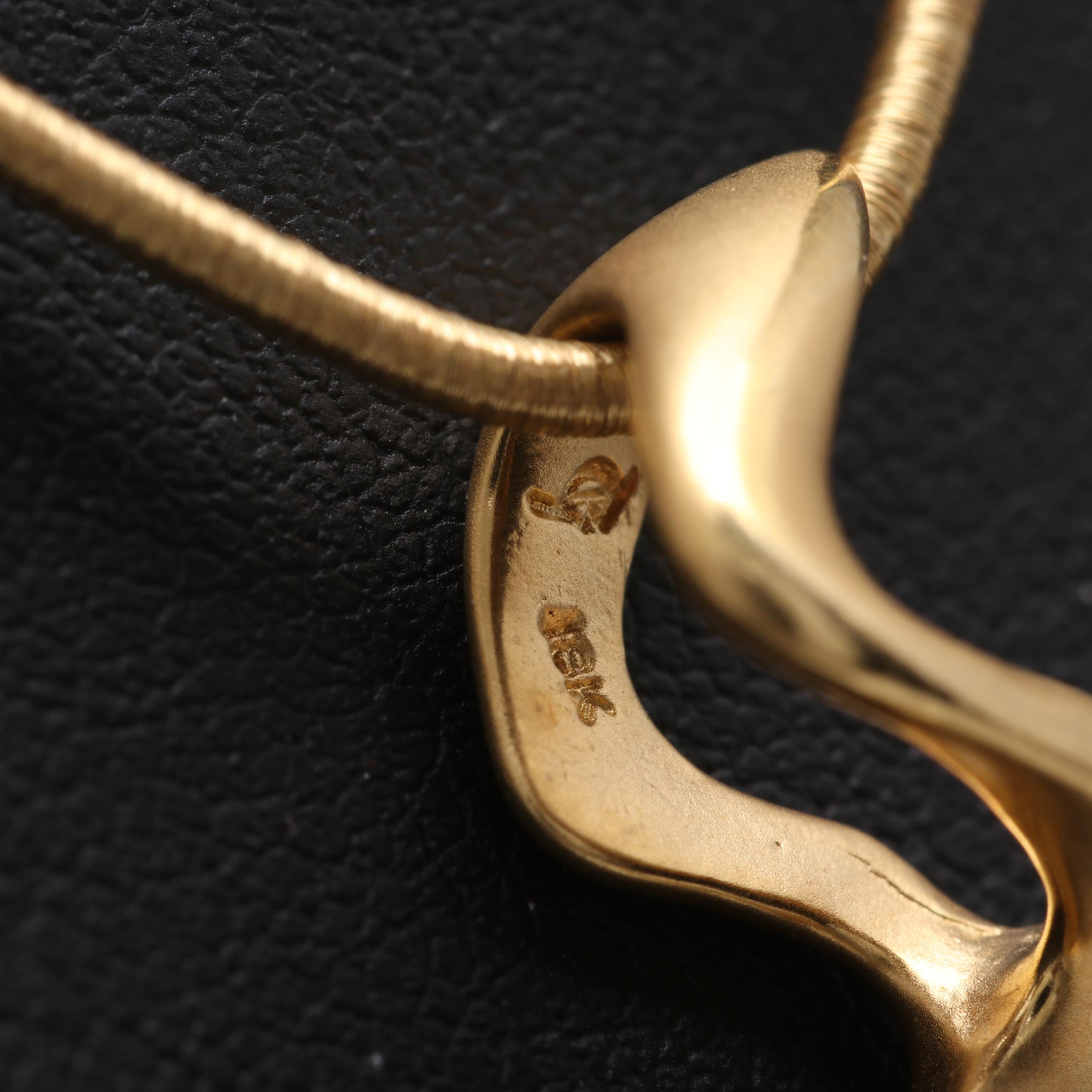 18K Yellow Gold Diamond Necklace