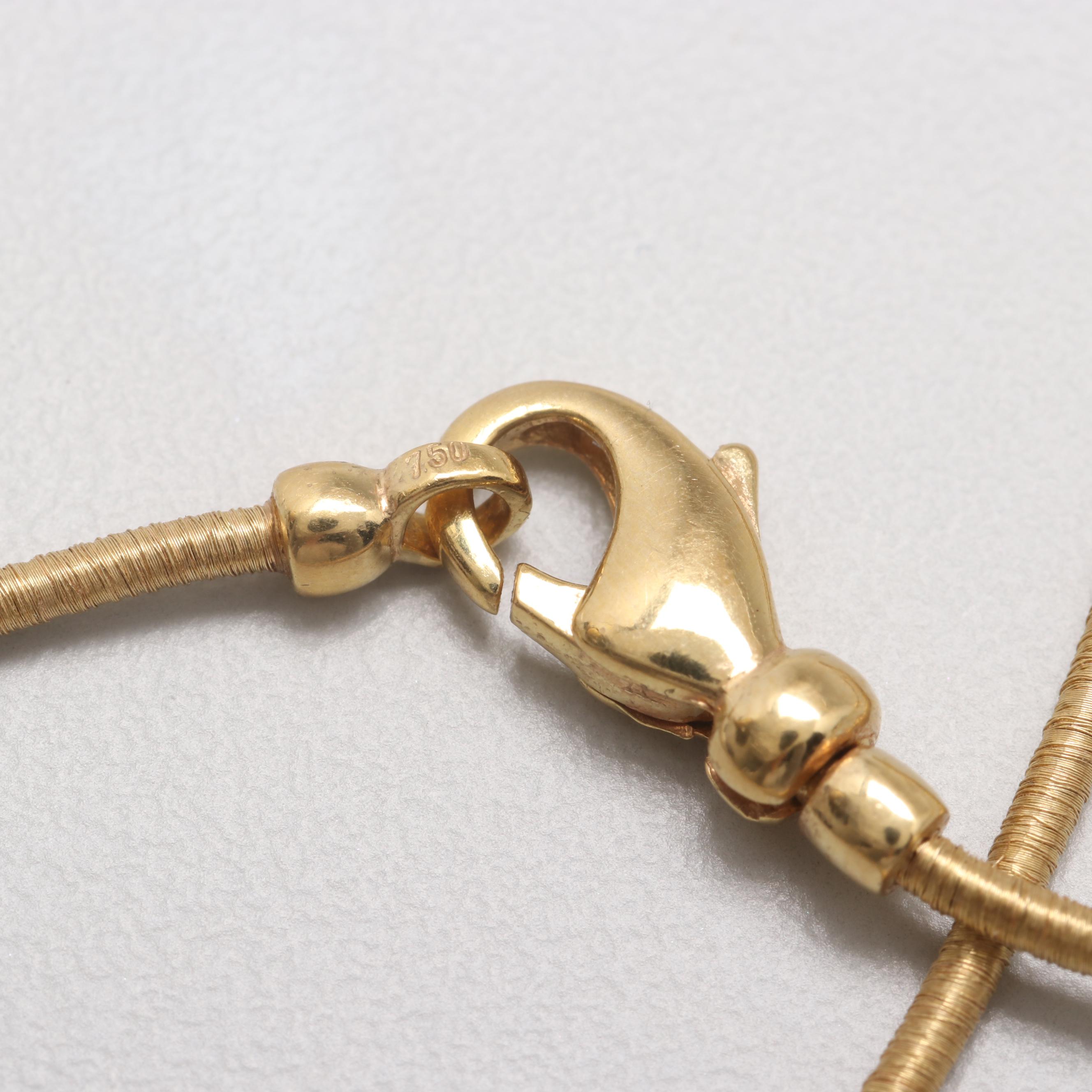 18K Yellow Gold Diamond Necklace