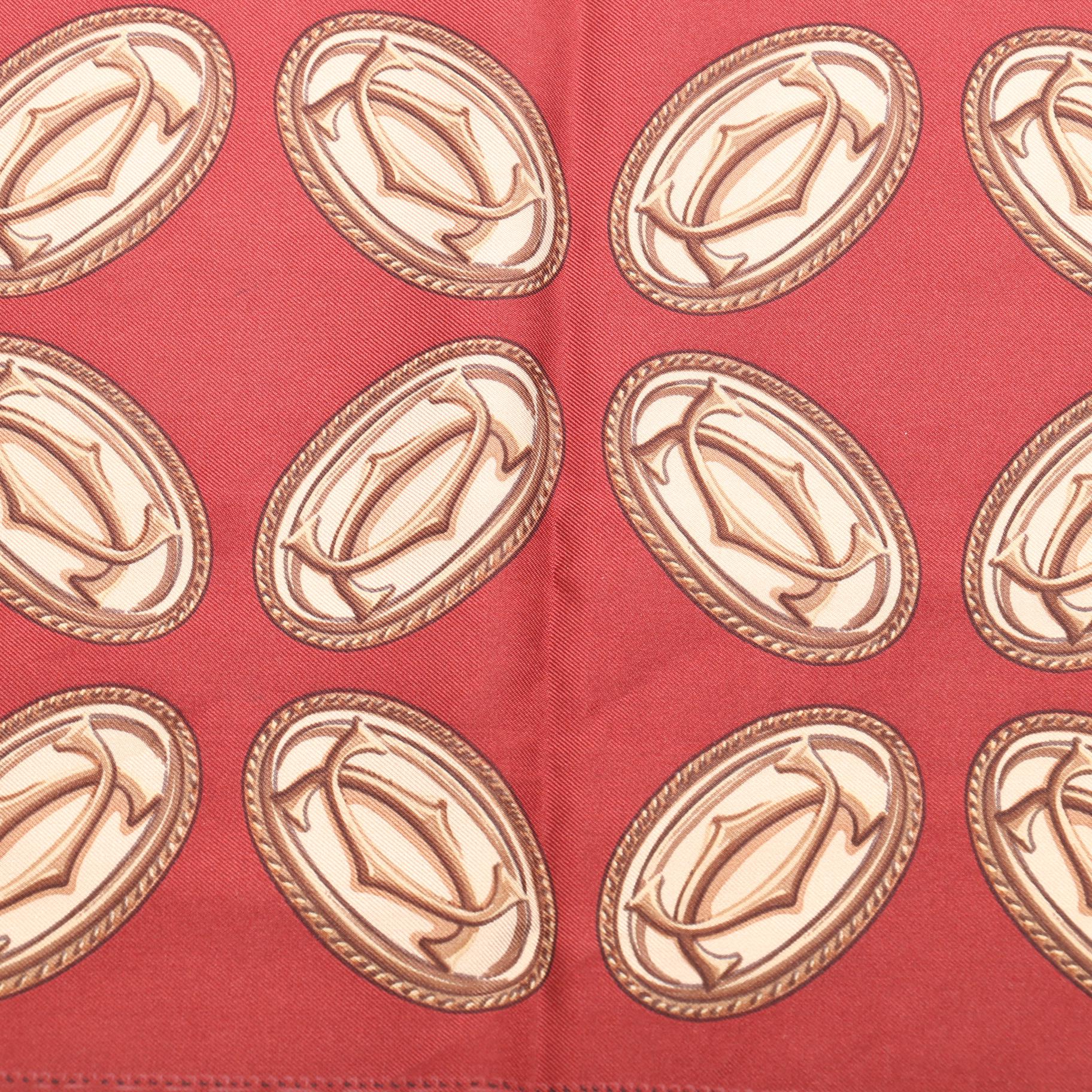 Vintage Cartier les must de Silk Scarf