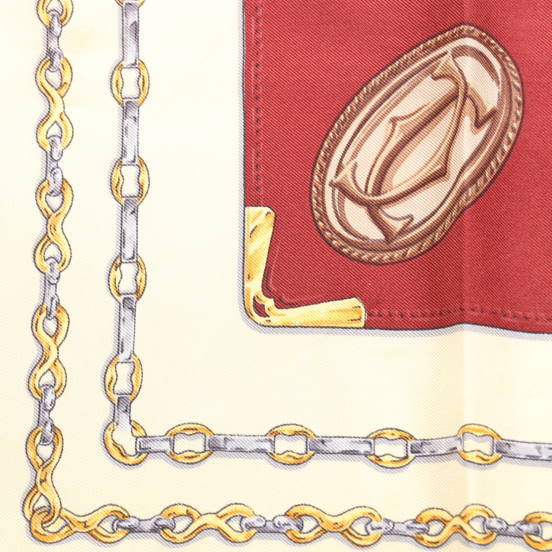 Vintage Cartier les must de Silk Scarf