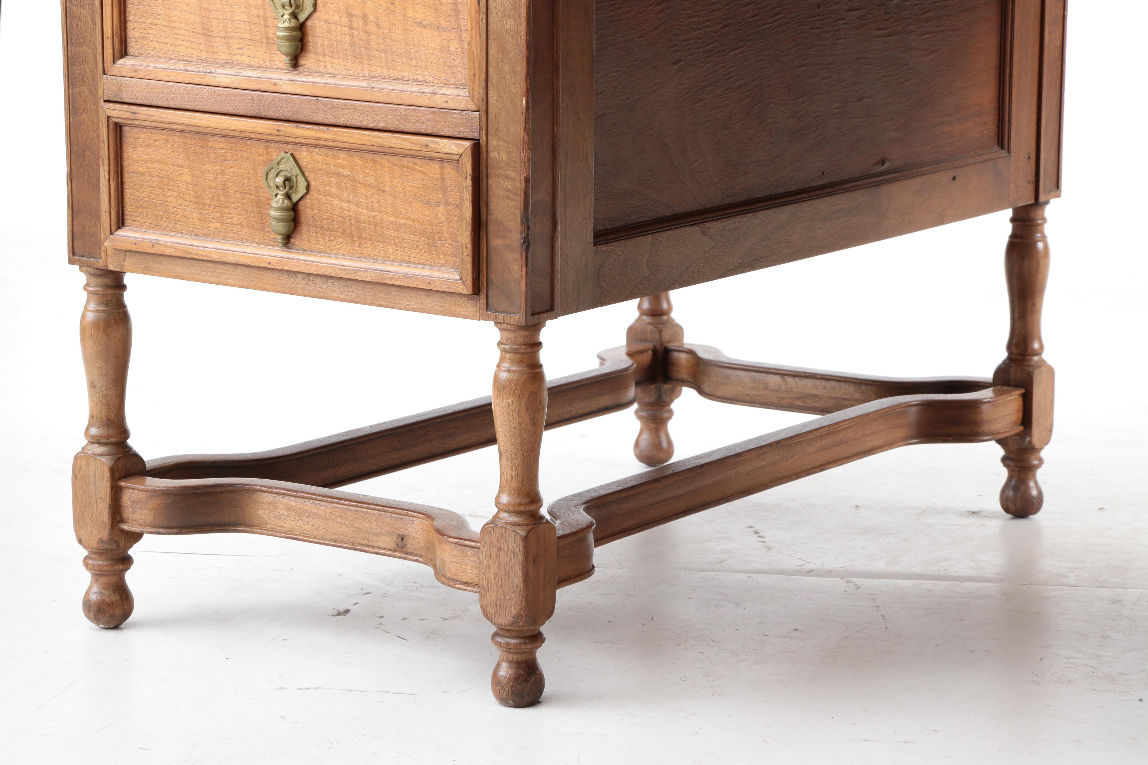 Vintage Walnut Kneehole Desk