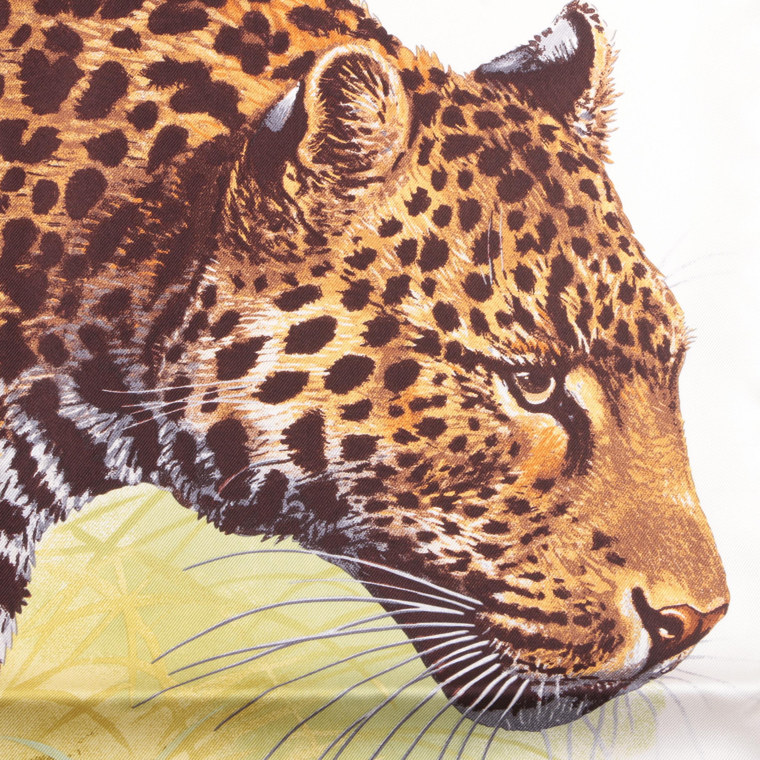 2016 Hermès of Paris "Panthera Pardus" Silk Scarf