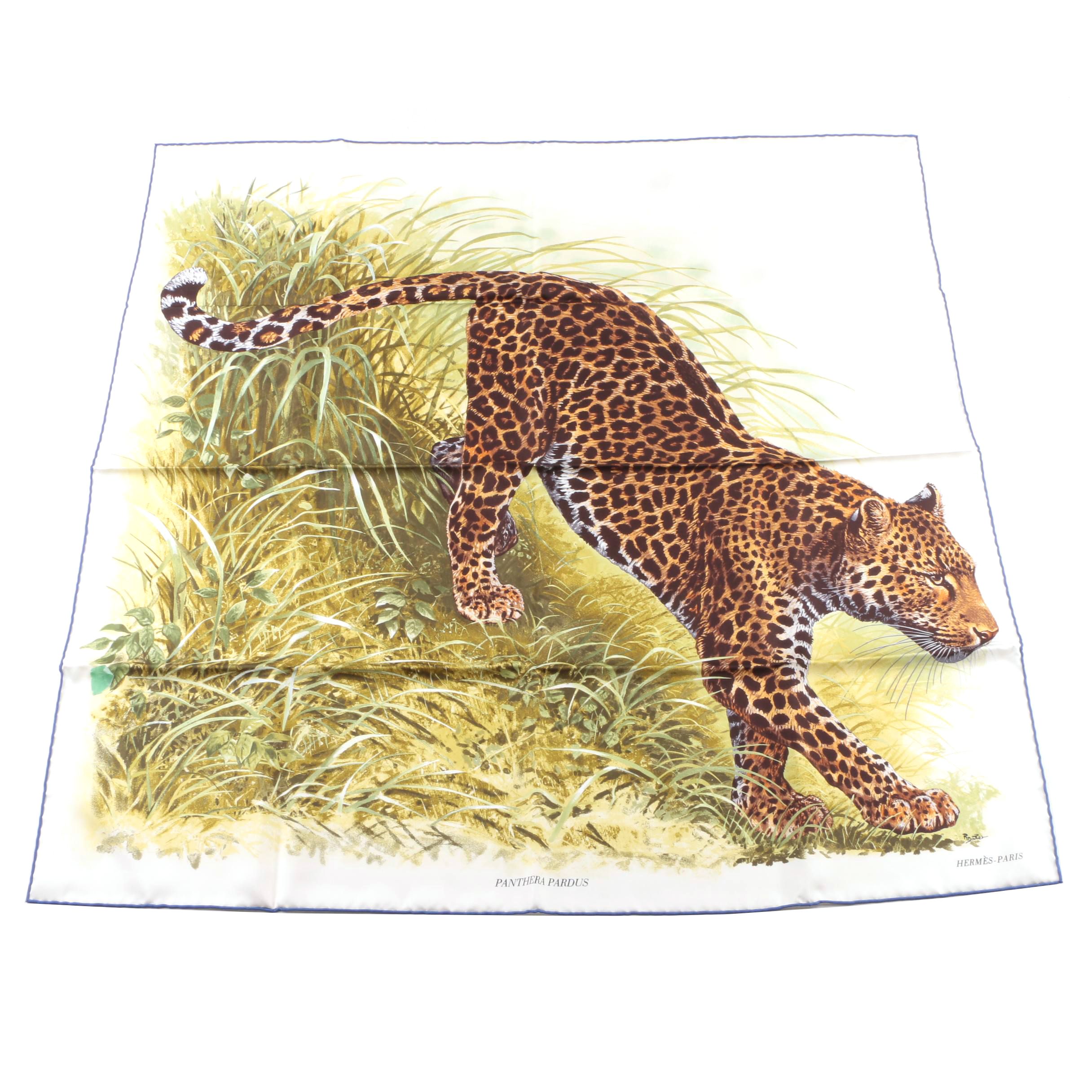 2016 Hermès of Paris "Panthera Pardus" Silk Scarf