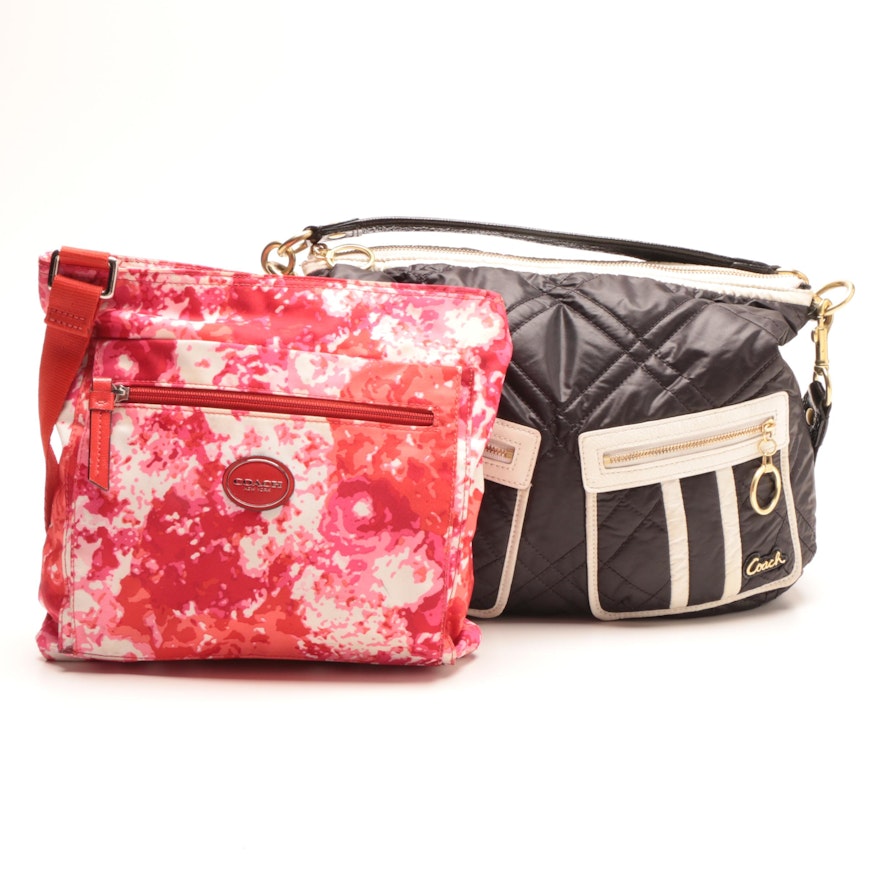 Coach Poppy Ski Bunny Hobo Bag and Floral Getaway Crossbody Bag