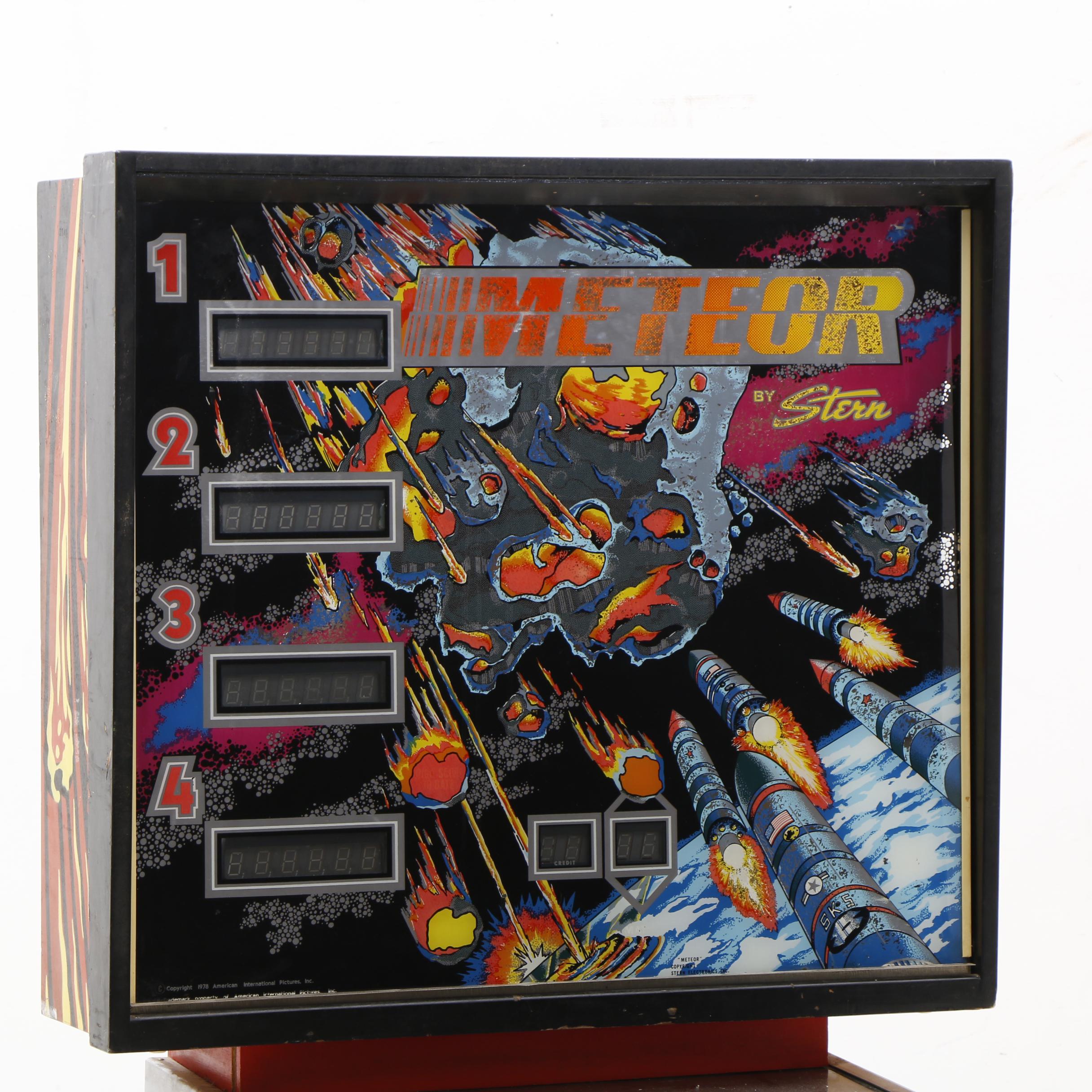 1970s-1980s Meteor Arcade Pinball By Stern