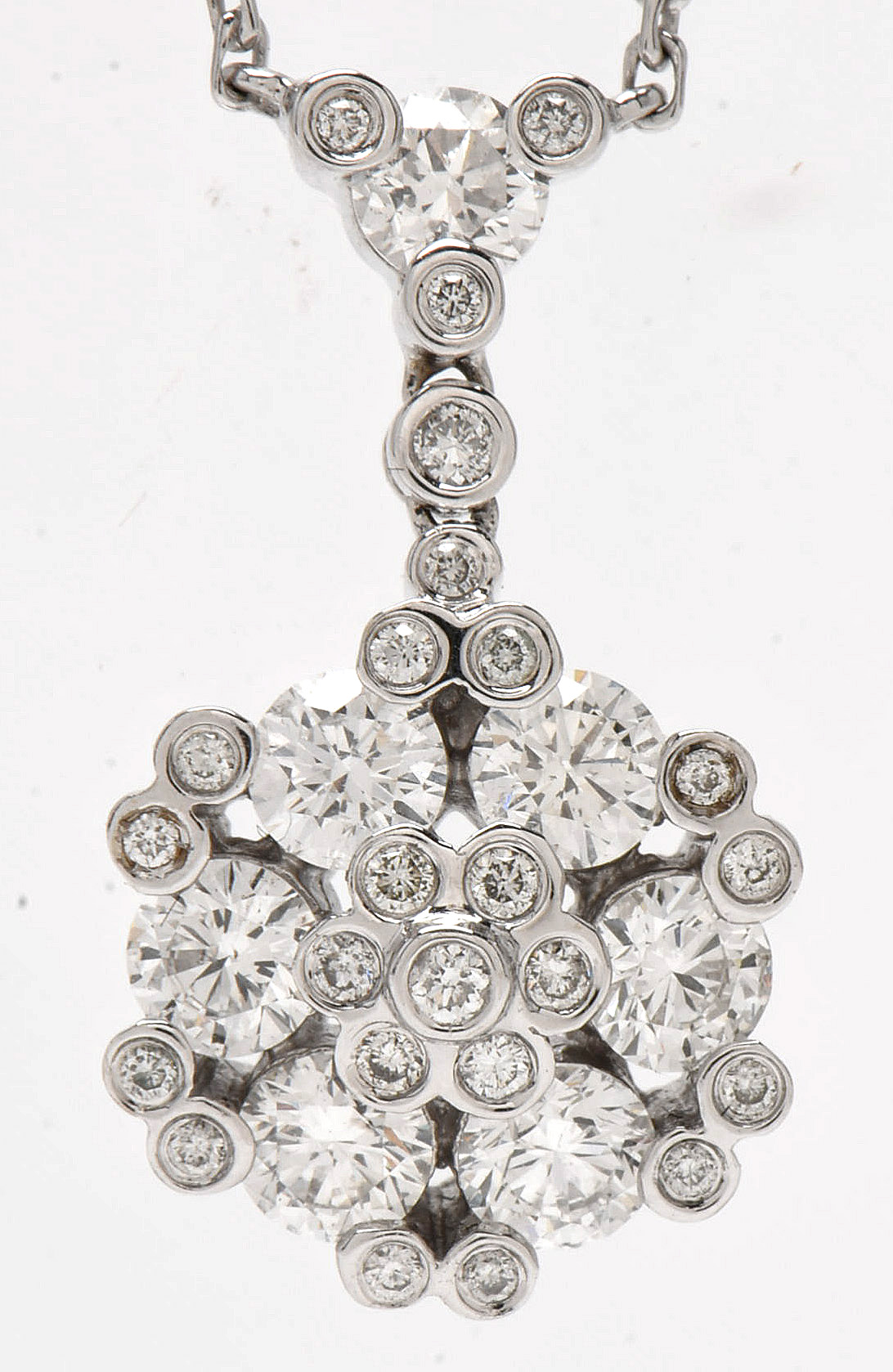 Gregg Ruth 18K White Gold 1.60 CTW Diamond Necklace