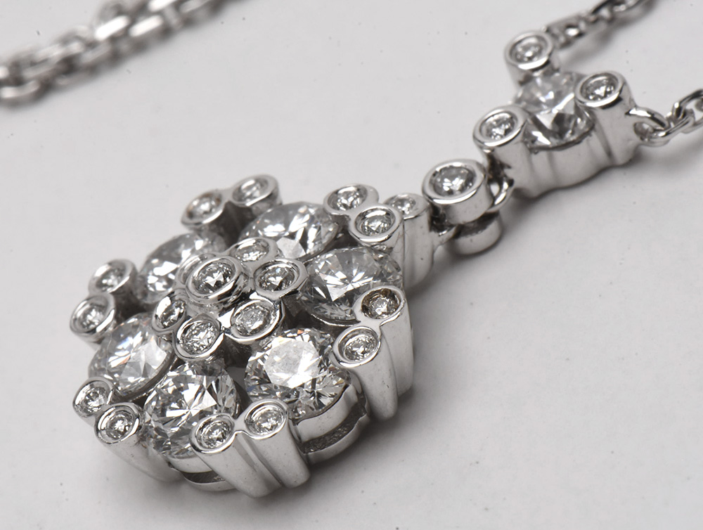 Gregg Ruth 18K White Gold 1.60 CTW Diamond Necklace