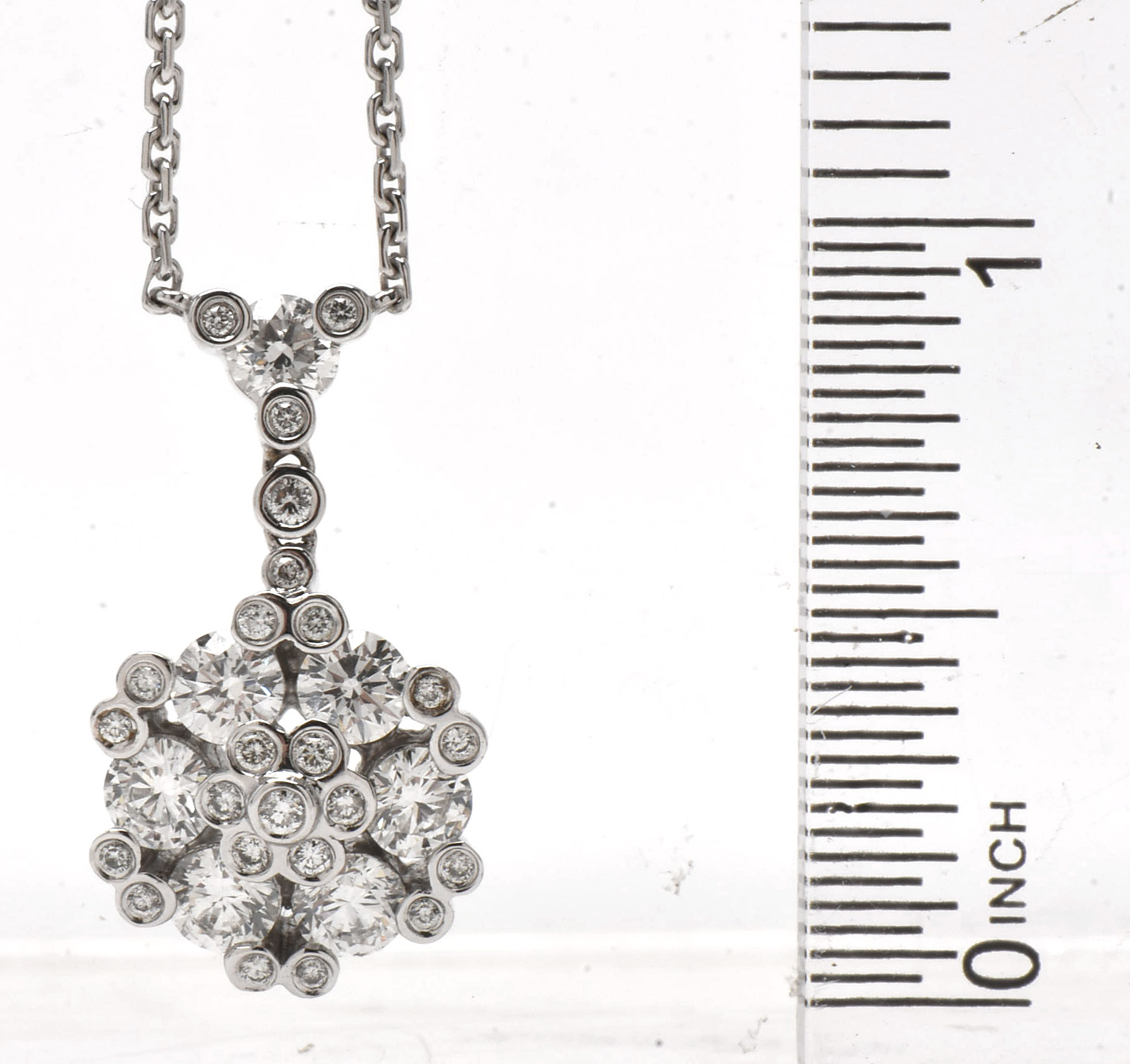 Gregg Ruth 18K White Gold 1.60 CTW Diamond Necklace