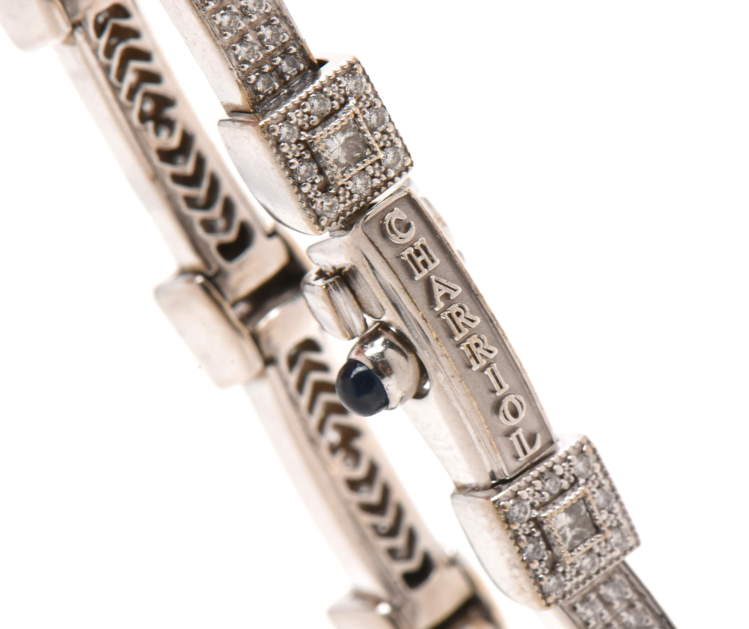 Charriol 18K White Gold 2.08 CTW Diamond Bracelet