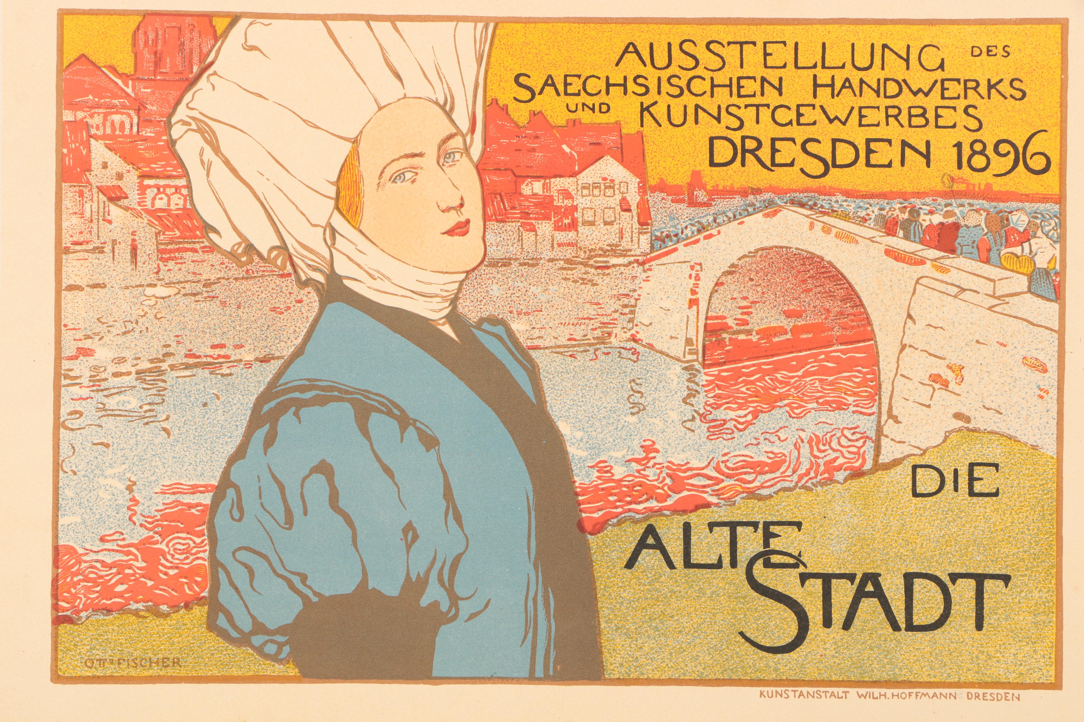 Otto Fischer 19th Century Lithograph from "Maitres de l'Affiche"