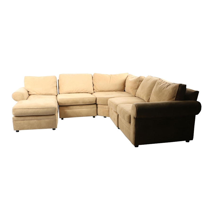 Tan Five Piece Sectional by Pottery Barn