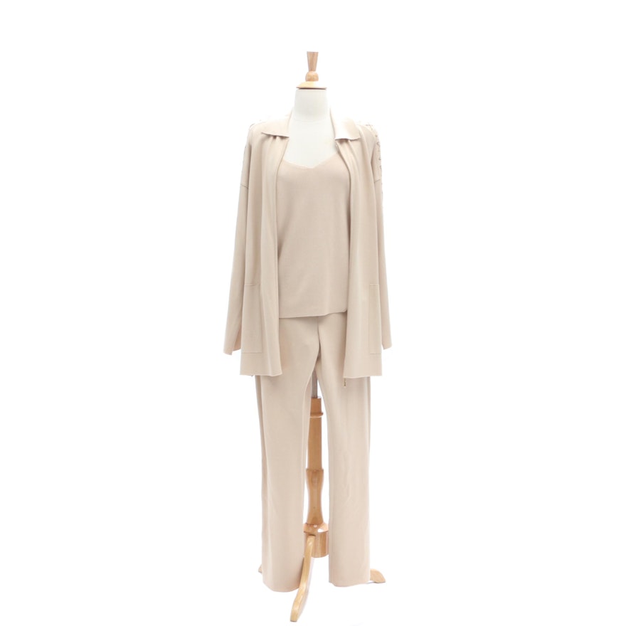 Escada Cotton Blend Knit Ensemble